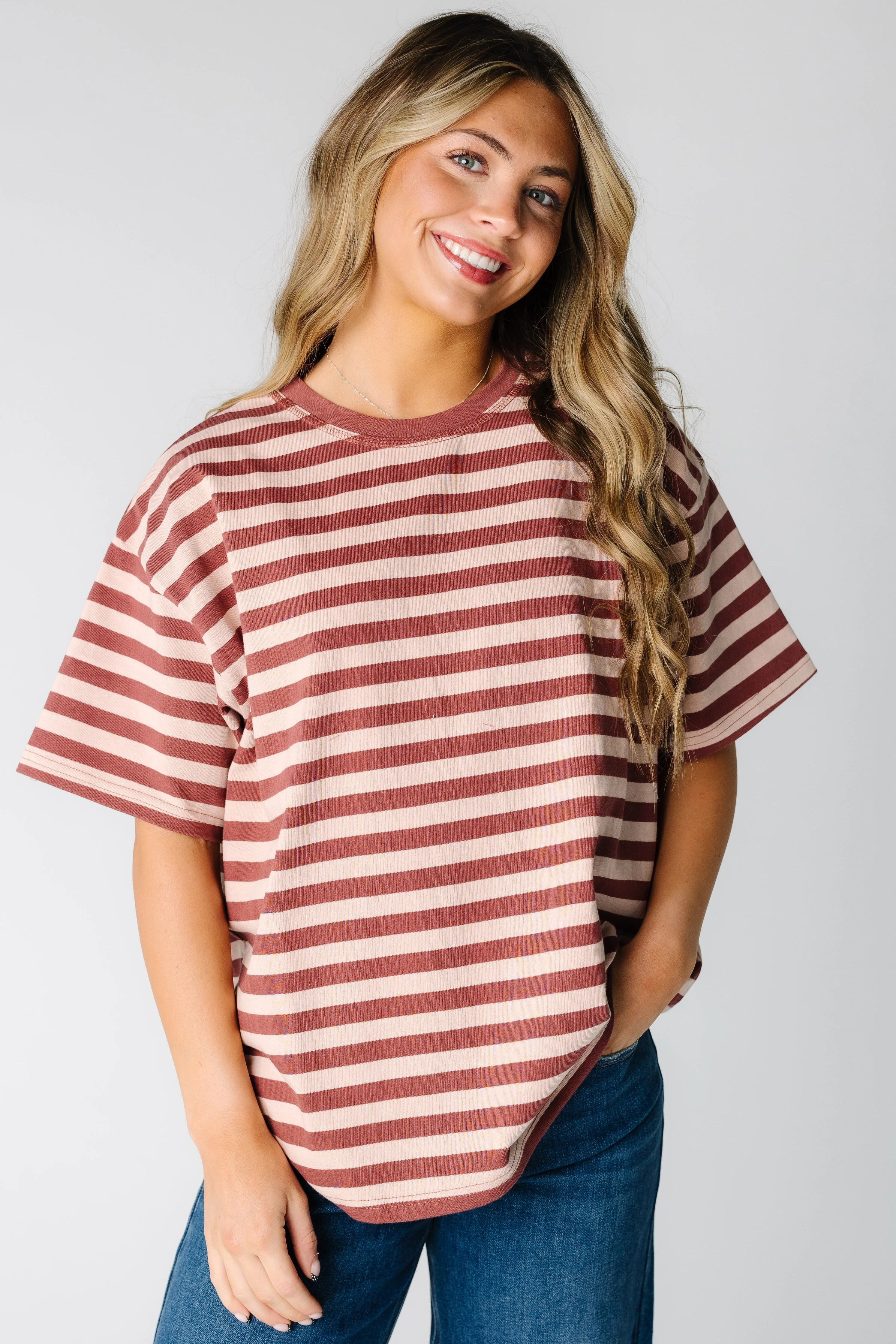 About Time Striped Oversize Tee - Image 12