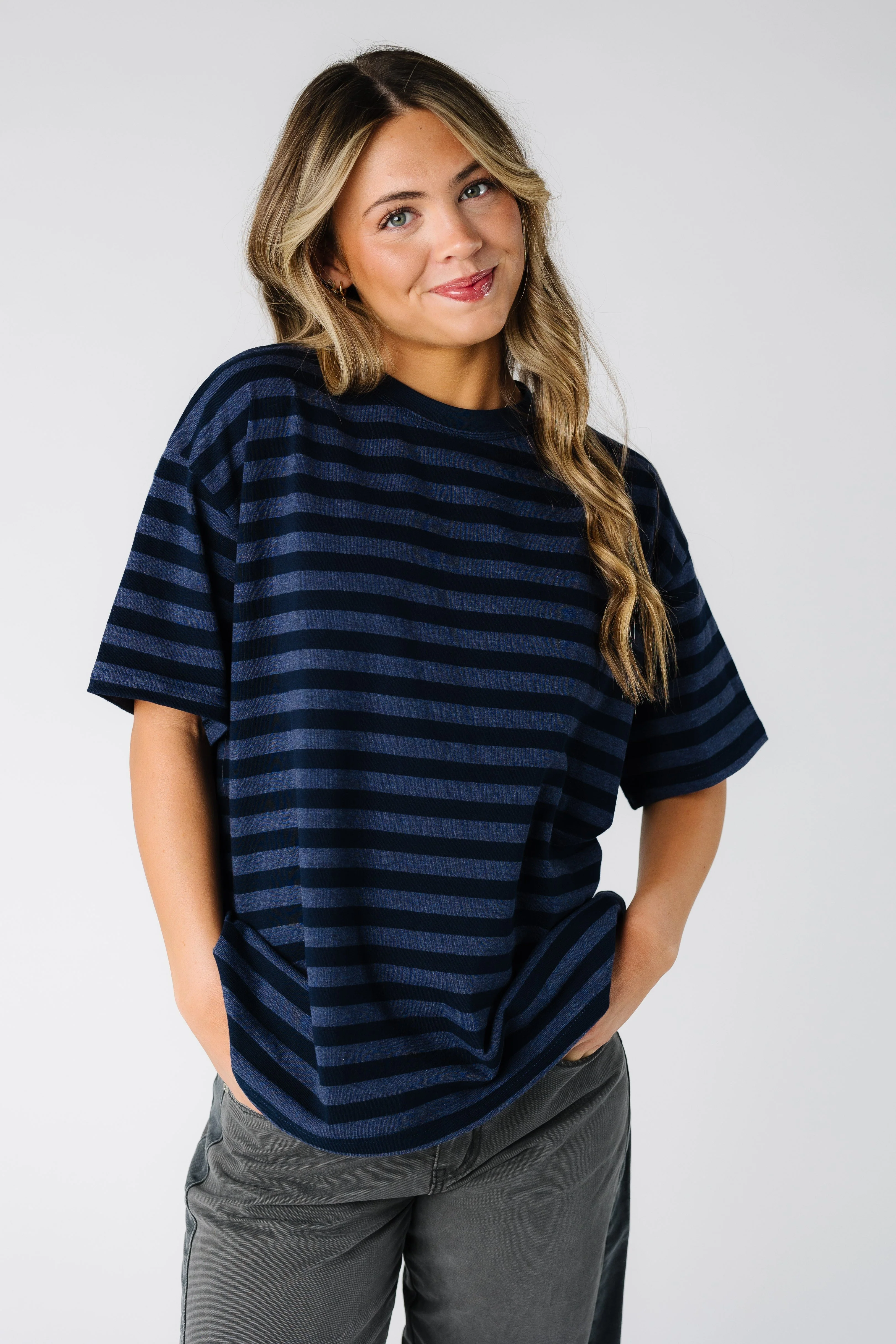 About Time Striped Oversize Tee - Image 8