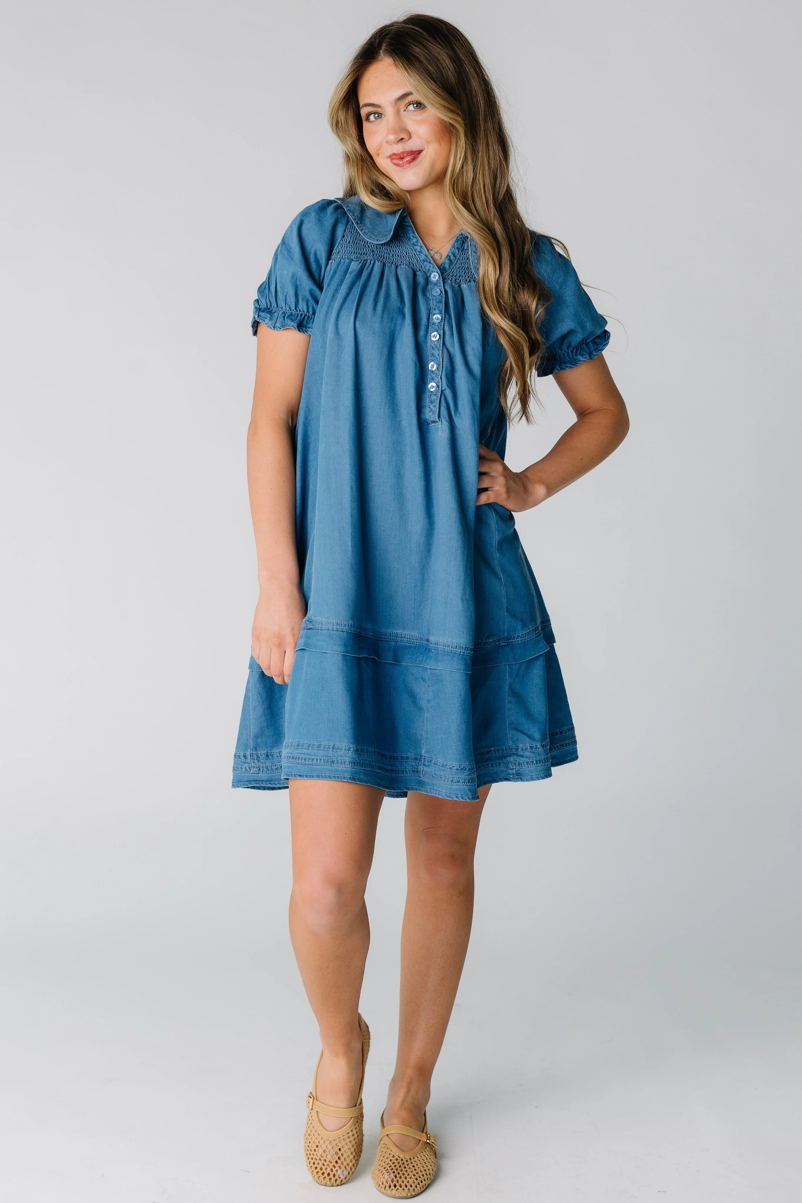 Brass & Roe Amelia Collar Knee Dress - Image 4
