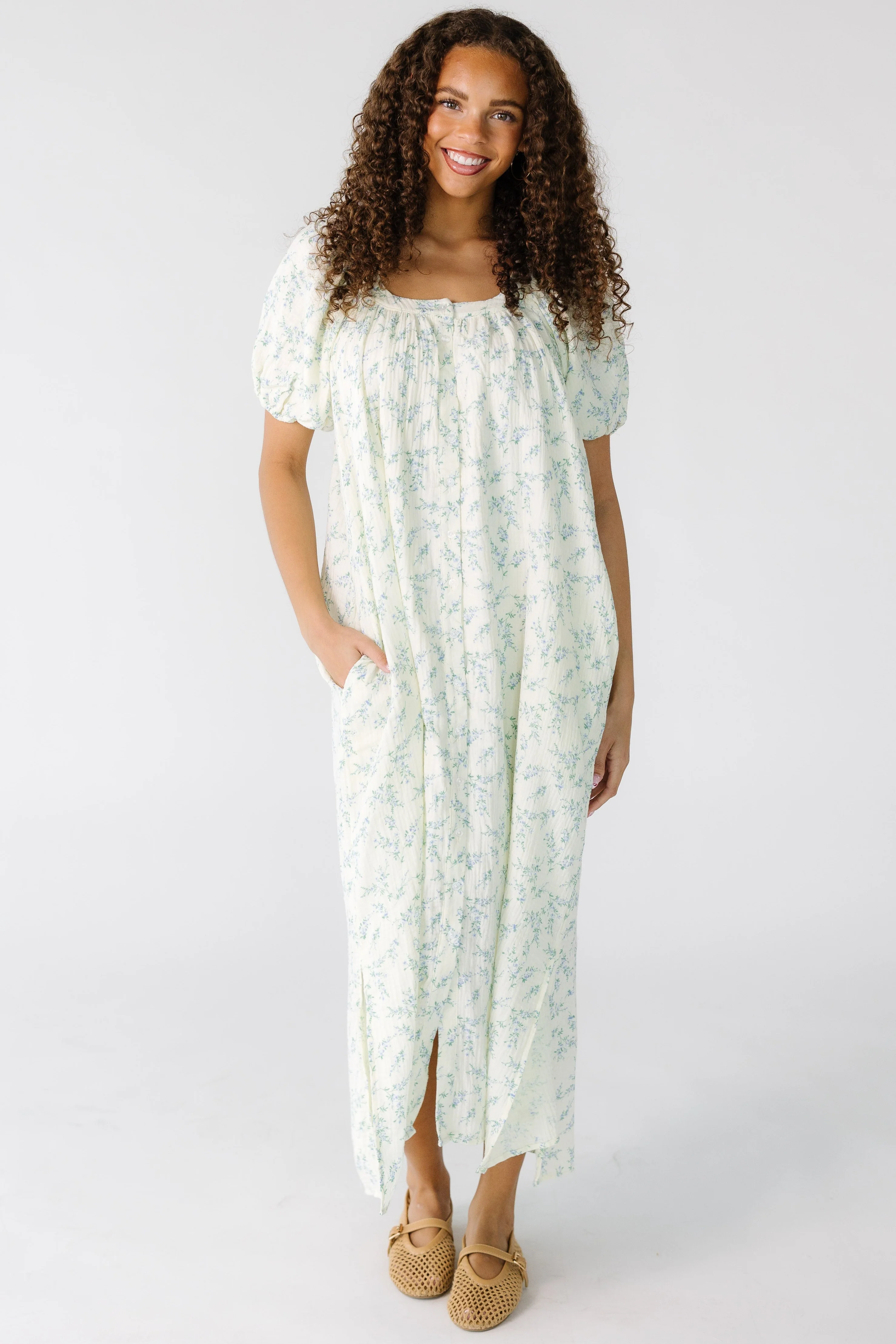 Brass & Roe Daybreak Gauze Button Down Dress - Image 4