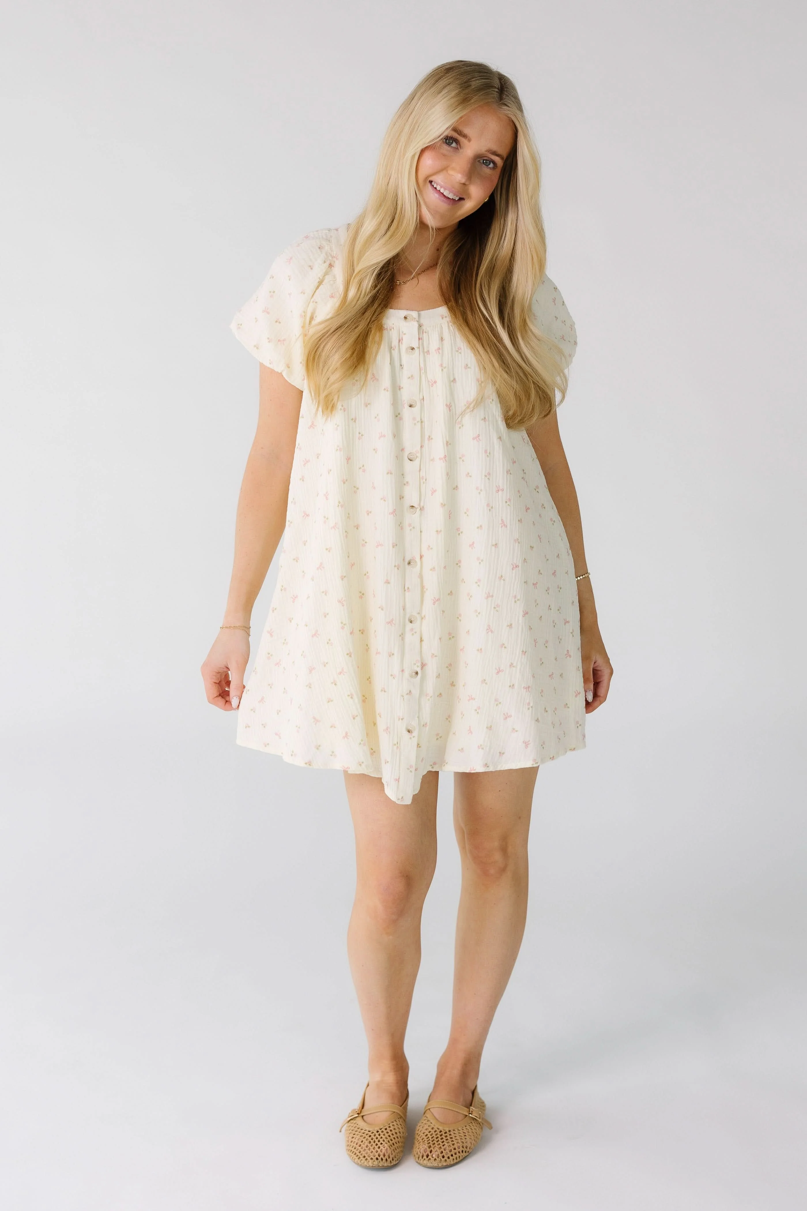 Brass & Roe Ellie Gauze Knee Dress - Image 4
