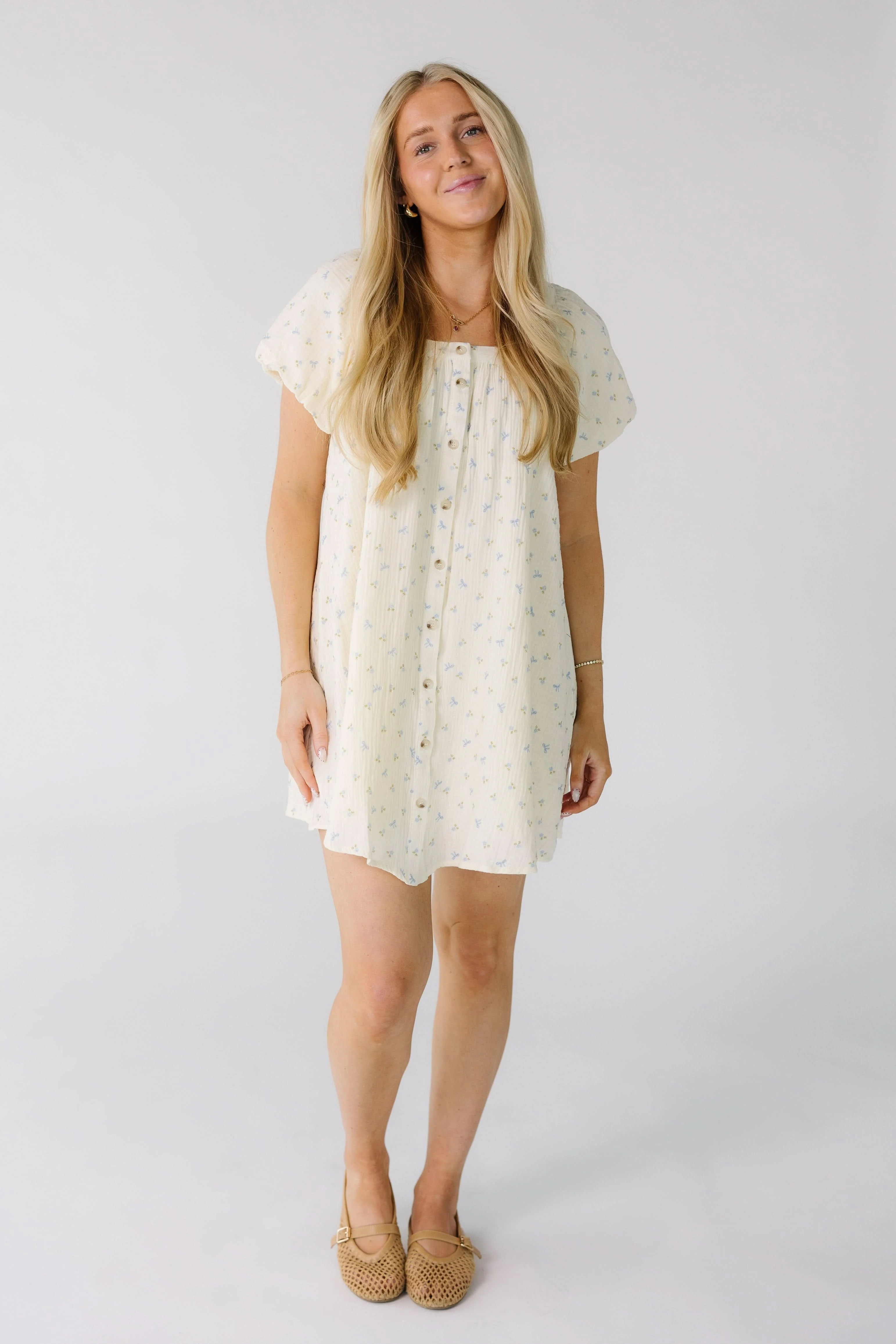 Brass & Roe Ellie Gauze Knee Dress - Image 9