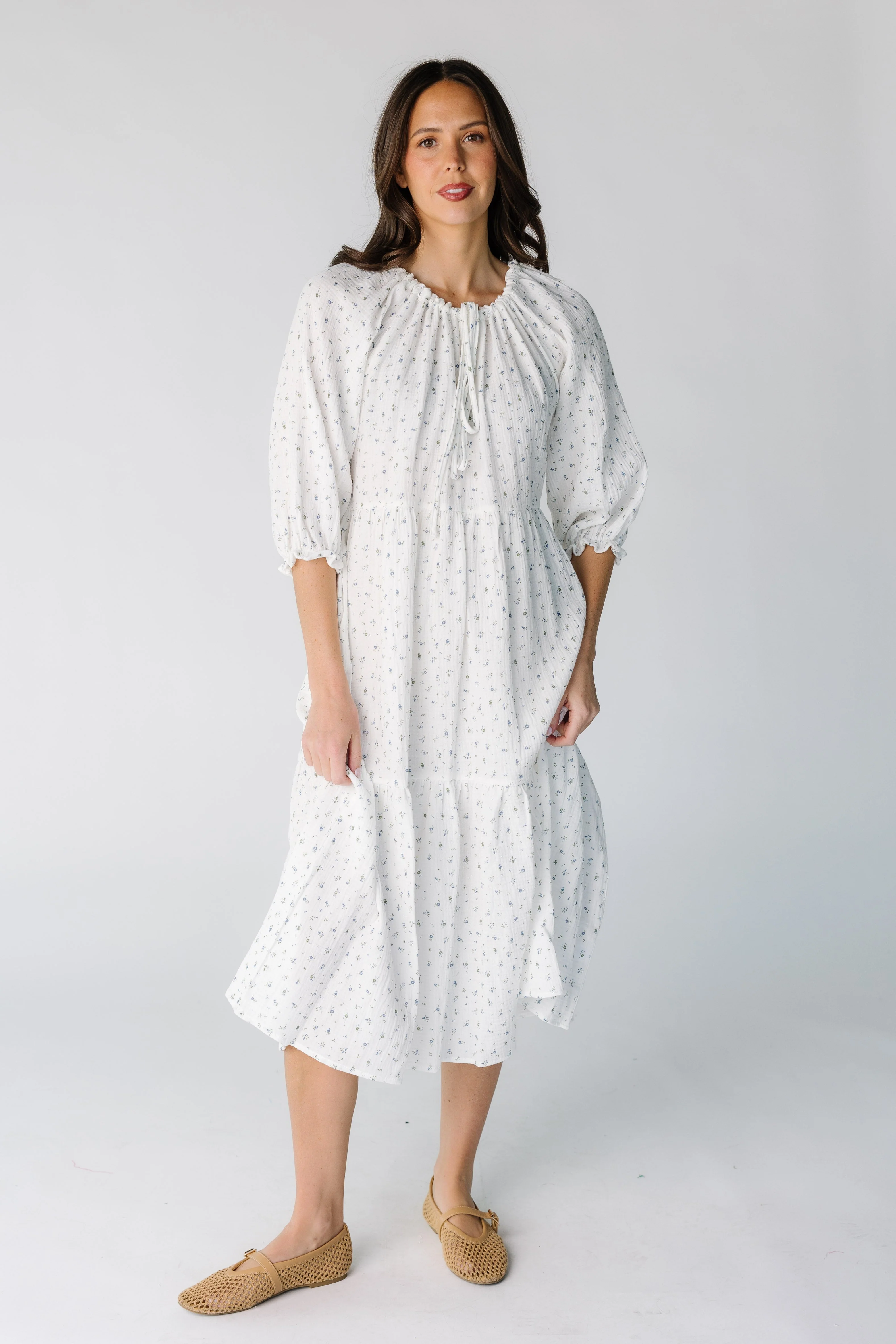 Brass & Roe Mel Gauze Midi Dress - Image 3