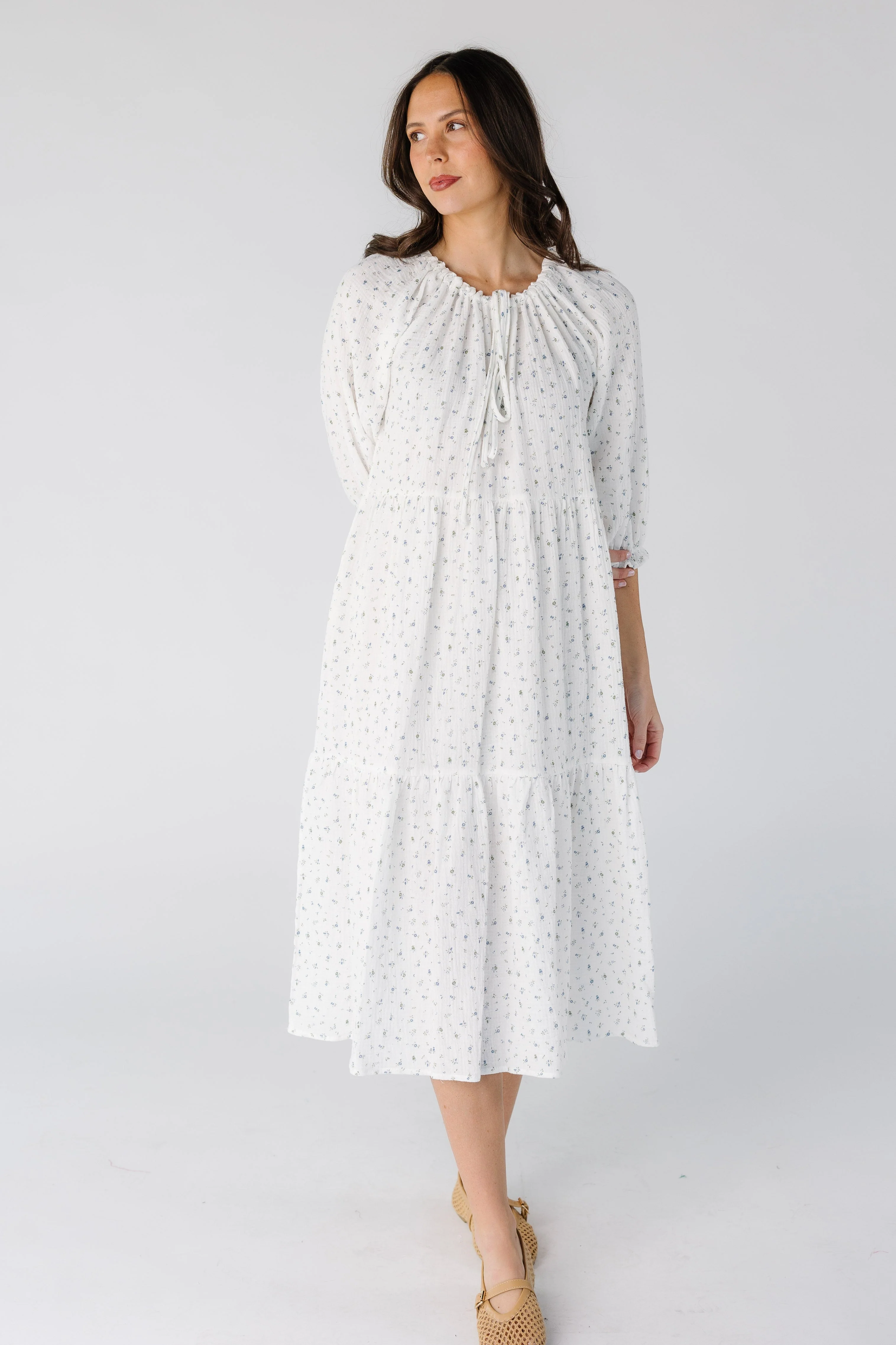 Brass & Roe Mel Gauze Midi Dress - Image 4