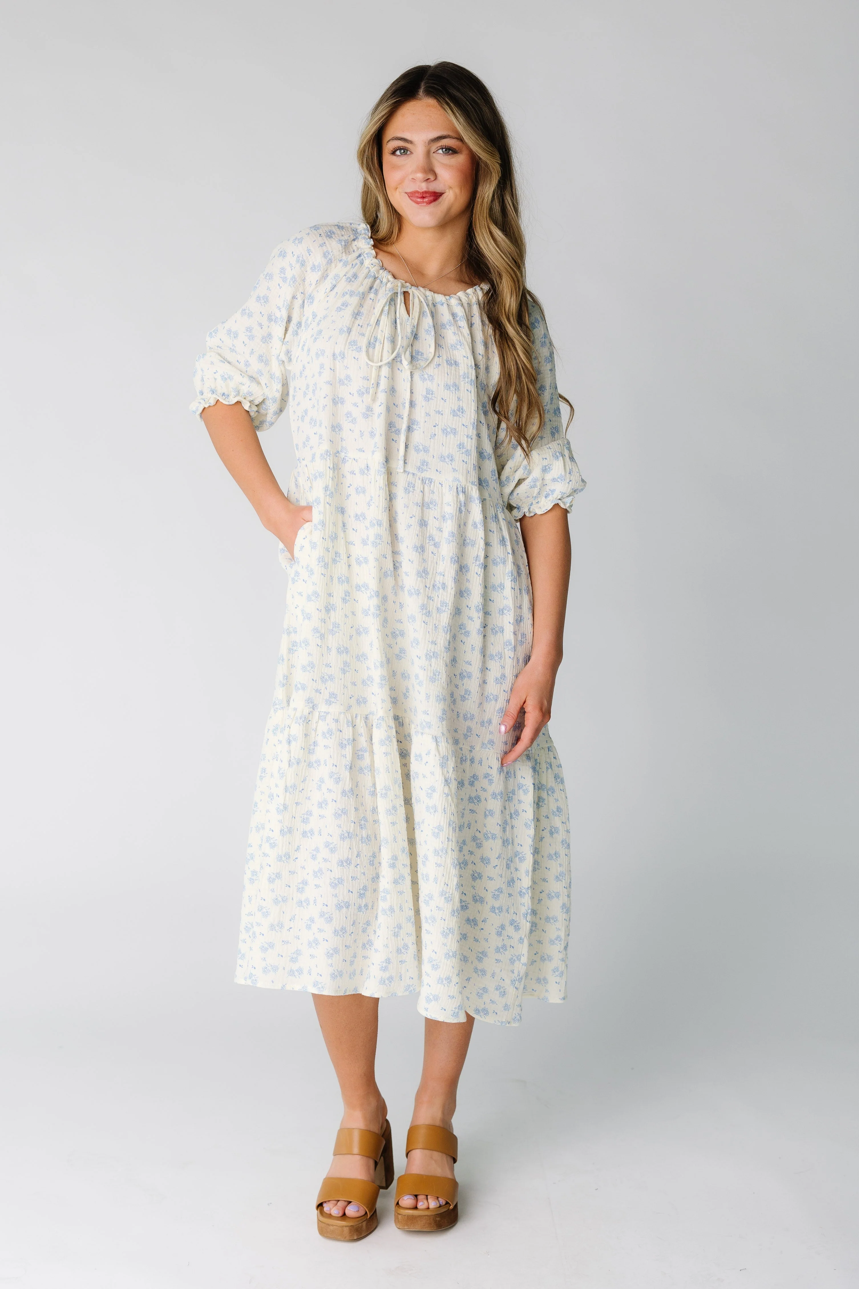 Brass & Roe Mel Gauze Midi Dress - Image 5