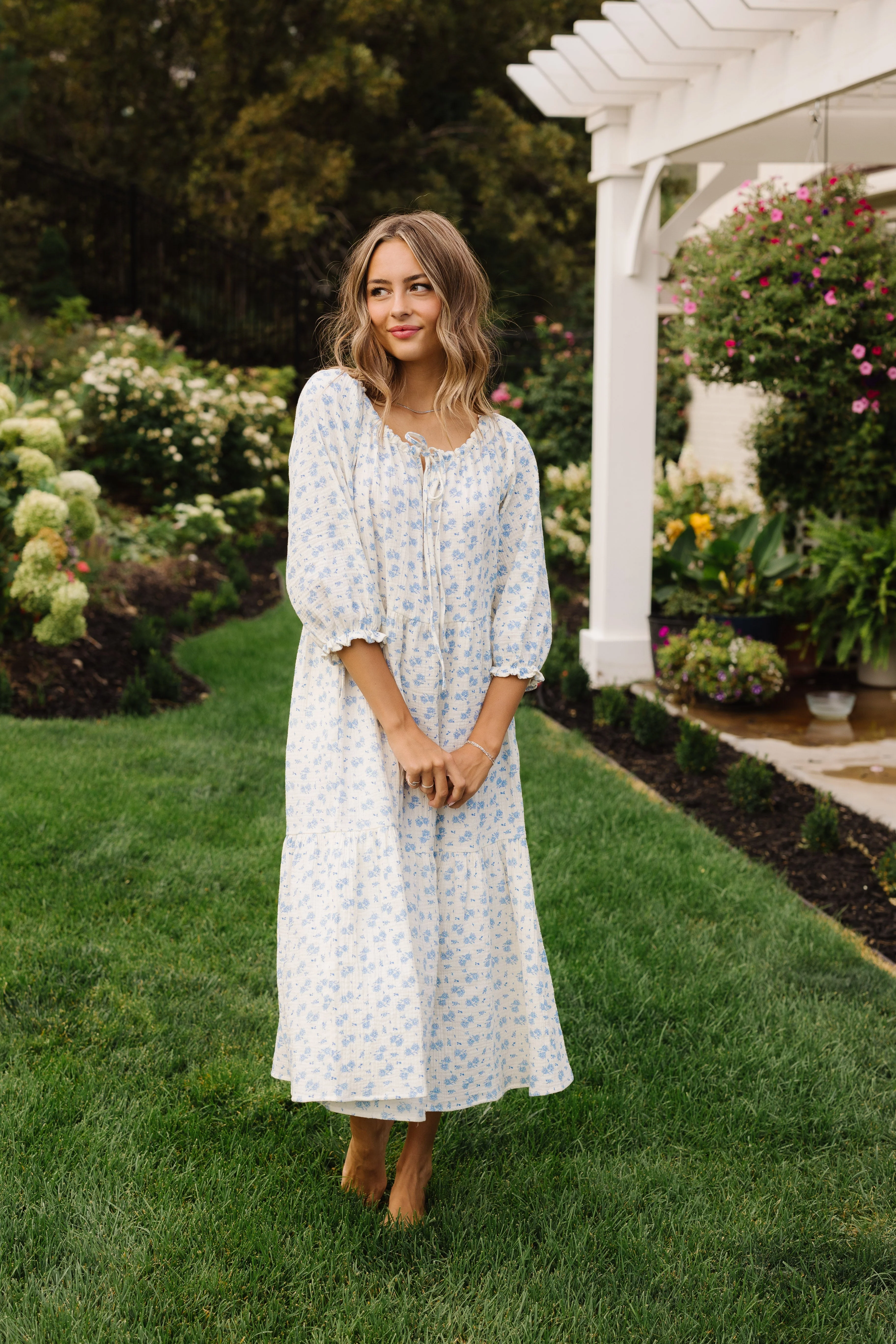 Brass & Roe Mel Gauze Midi Dress - Image 6