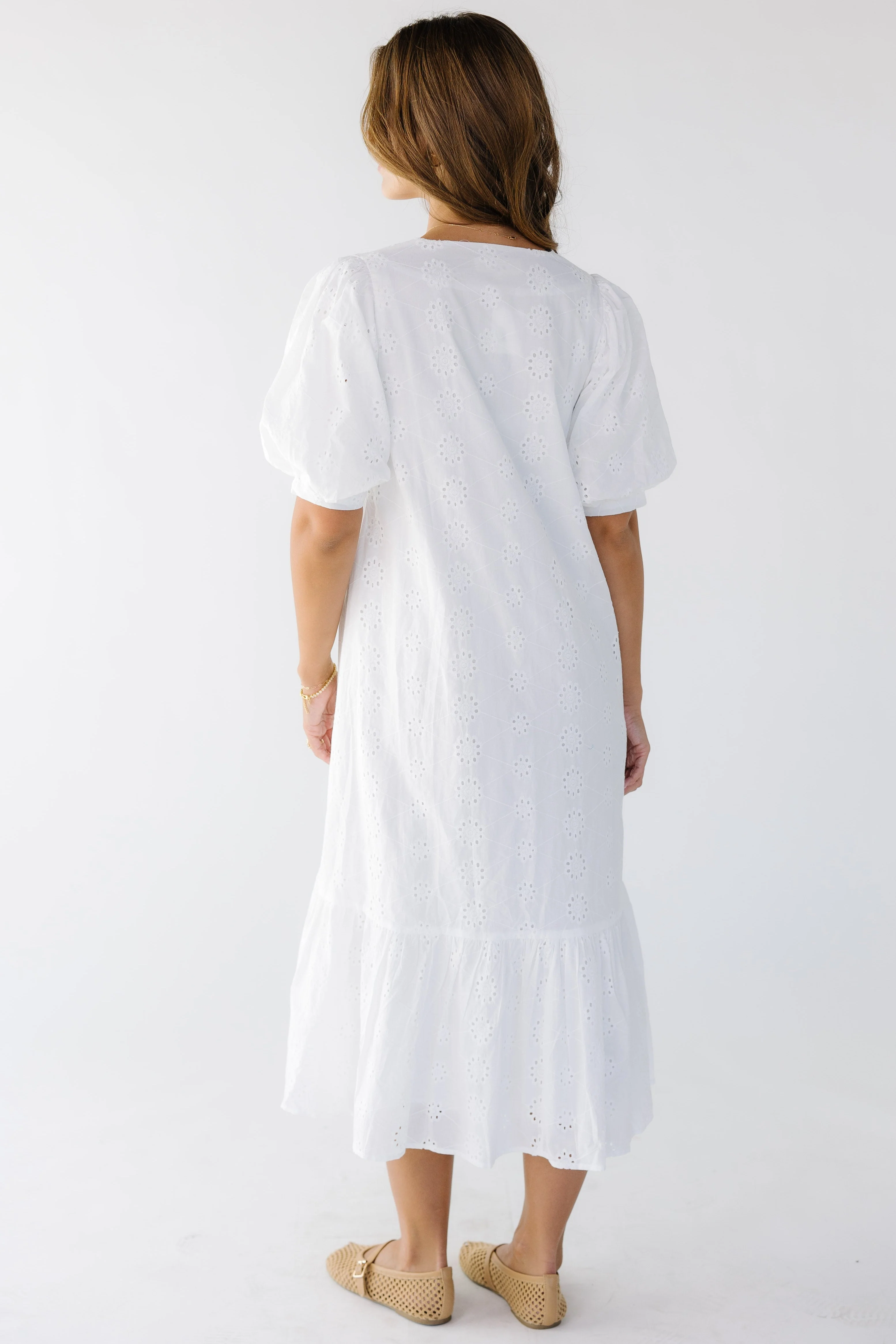 Brass & Roe Cori Button Down Eyelet Dress - Image 6
