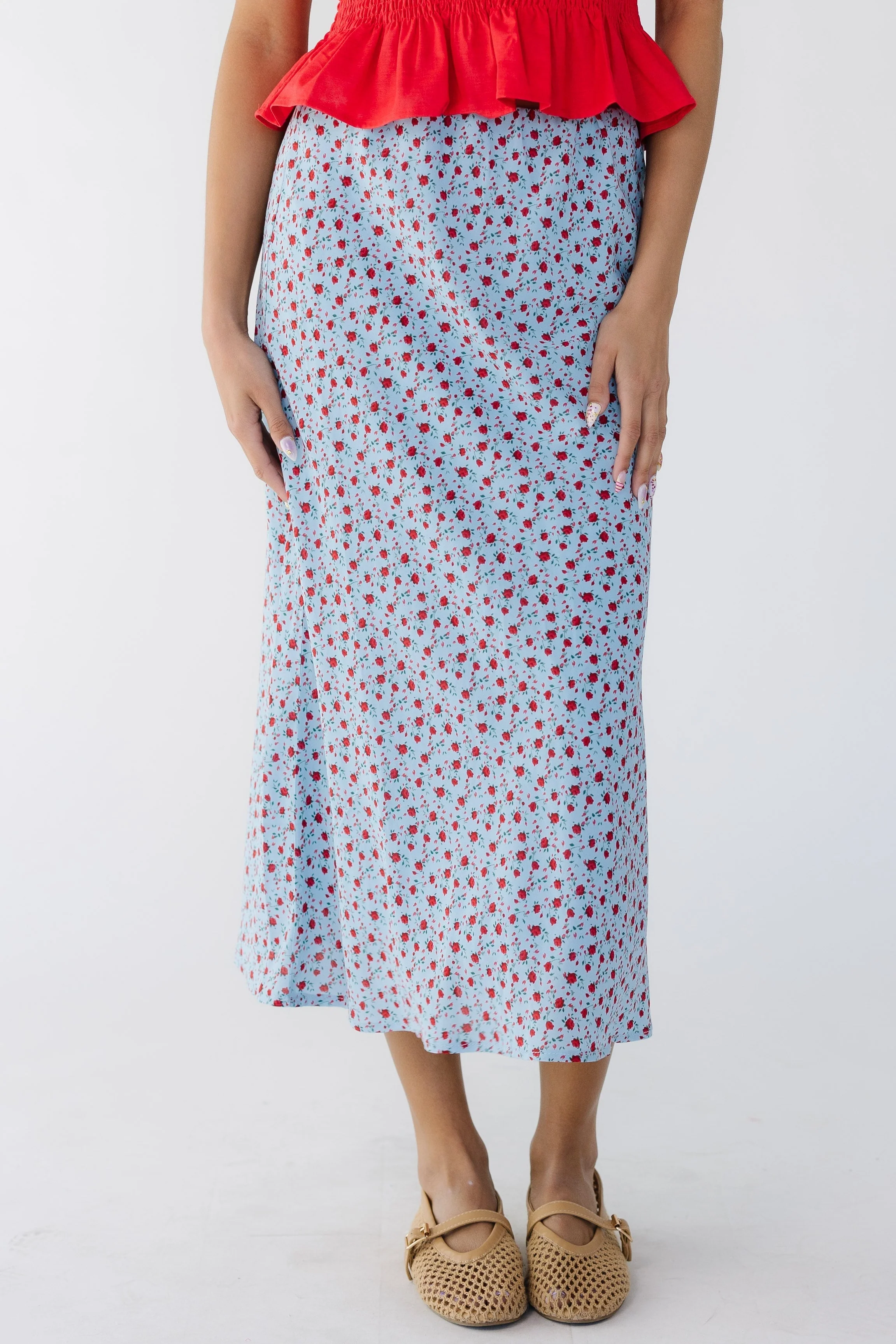 Brass & Roe Ellie Skirt- Light Blue