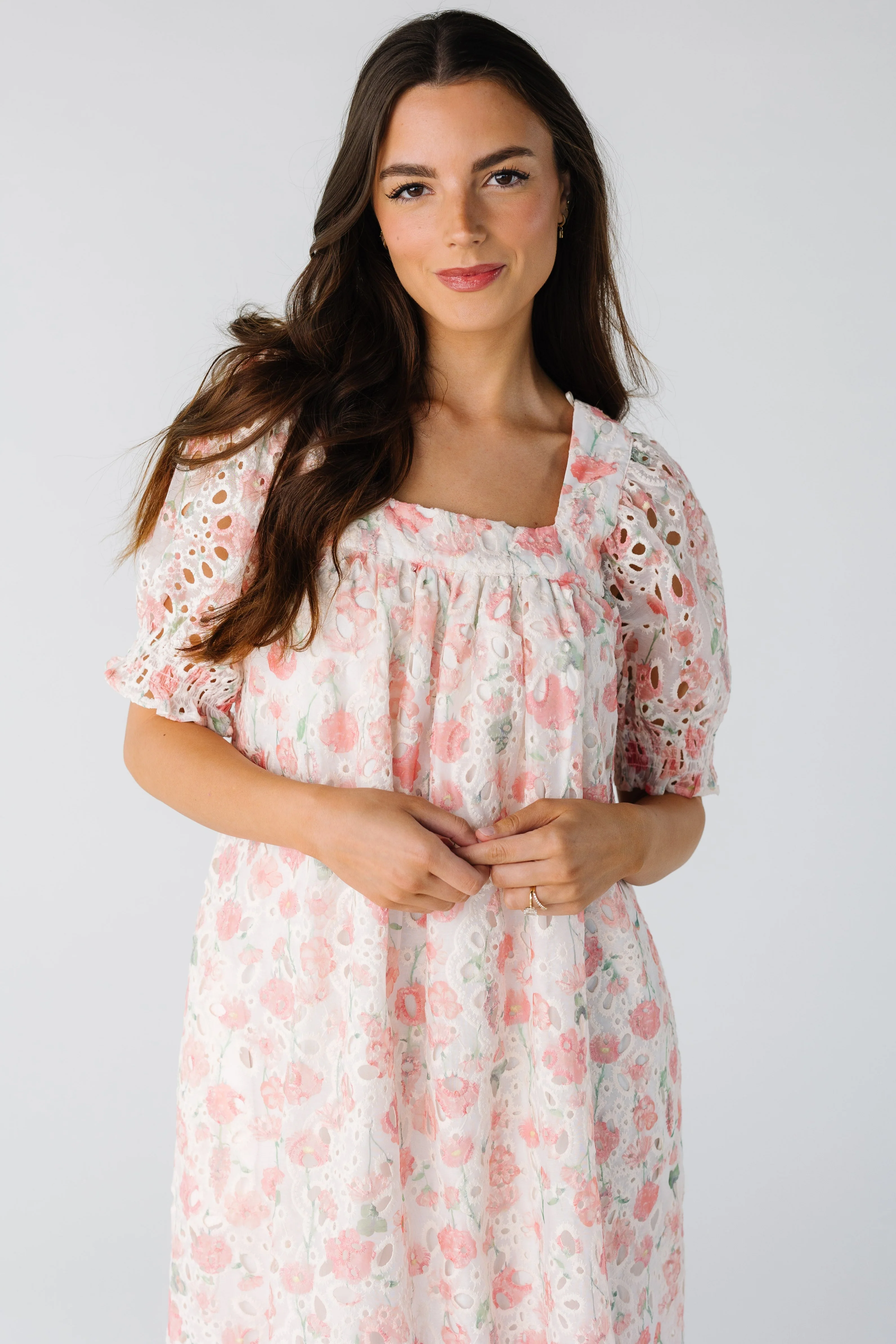 Brass & Roe Forever Eyelet Blossom Print Dress - Image 2