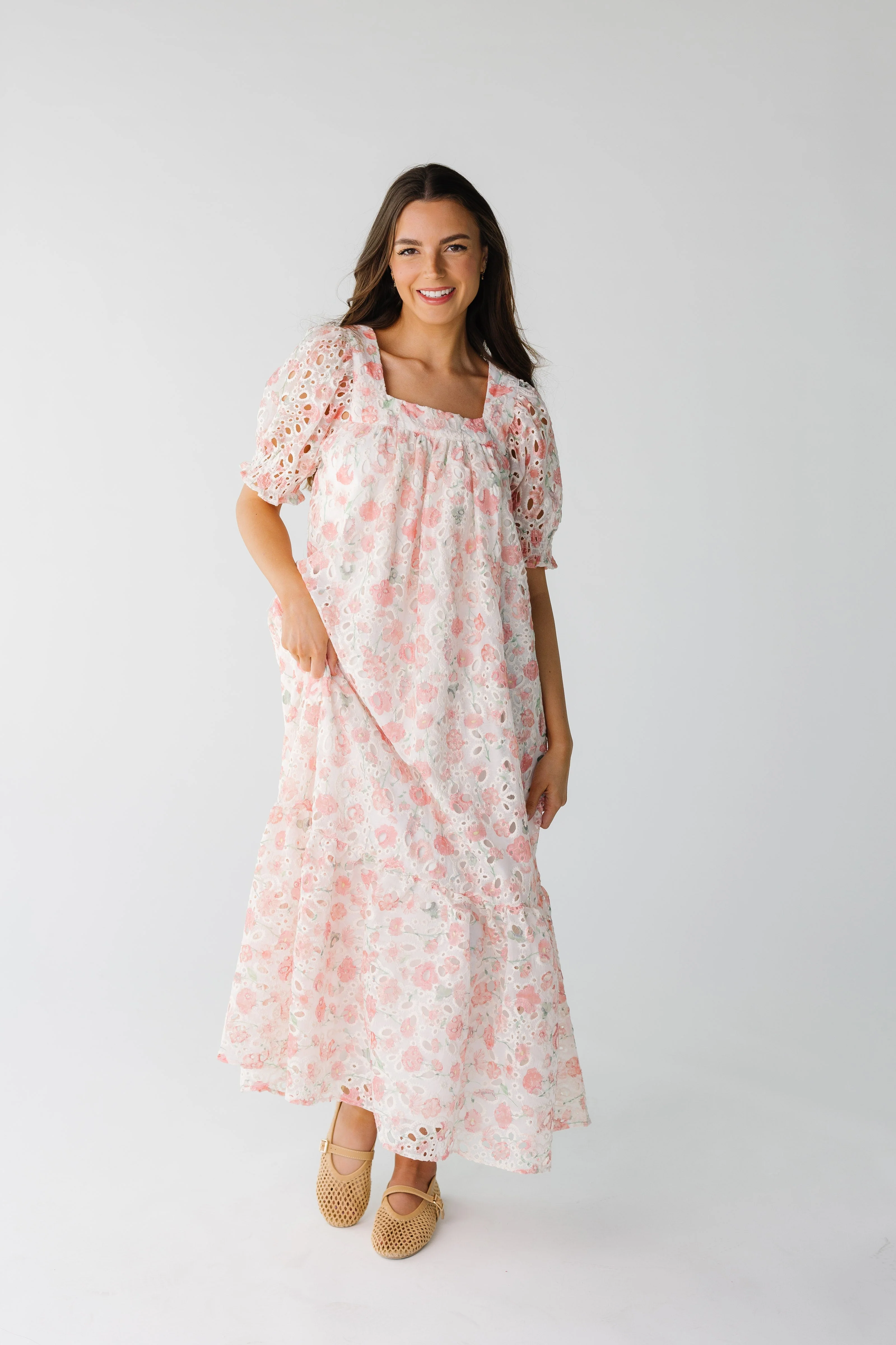 Brass & Roe Forever Eyelet Blossom Print Dress - Image 7