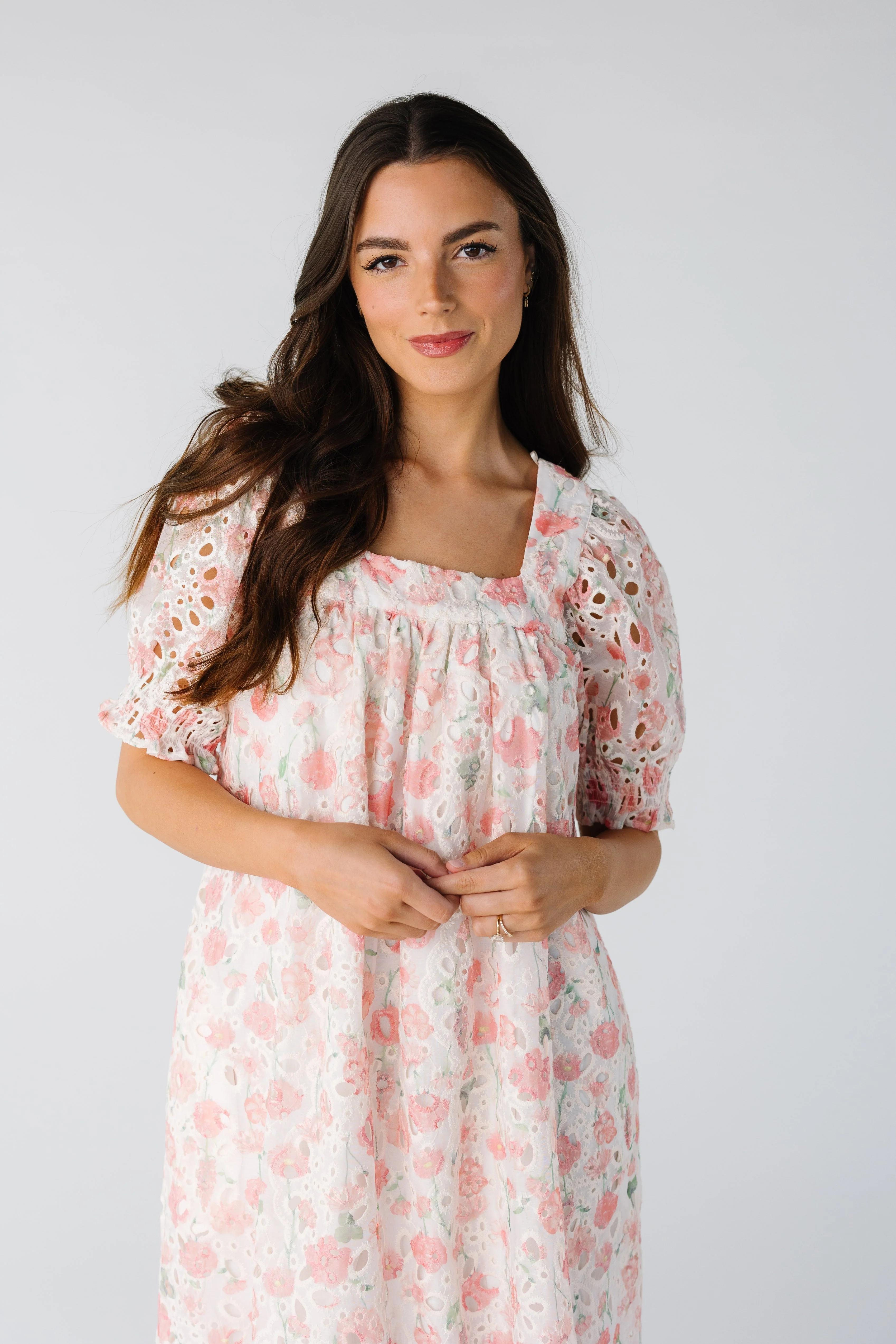 Brass & Roe Forever Eyelet Blossom Print Dress - Image 8
