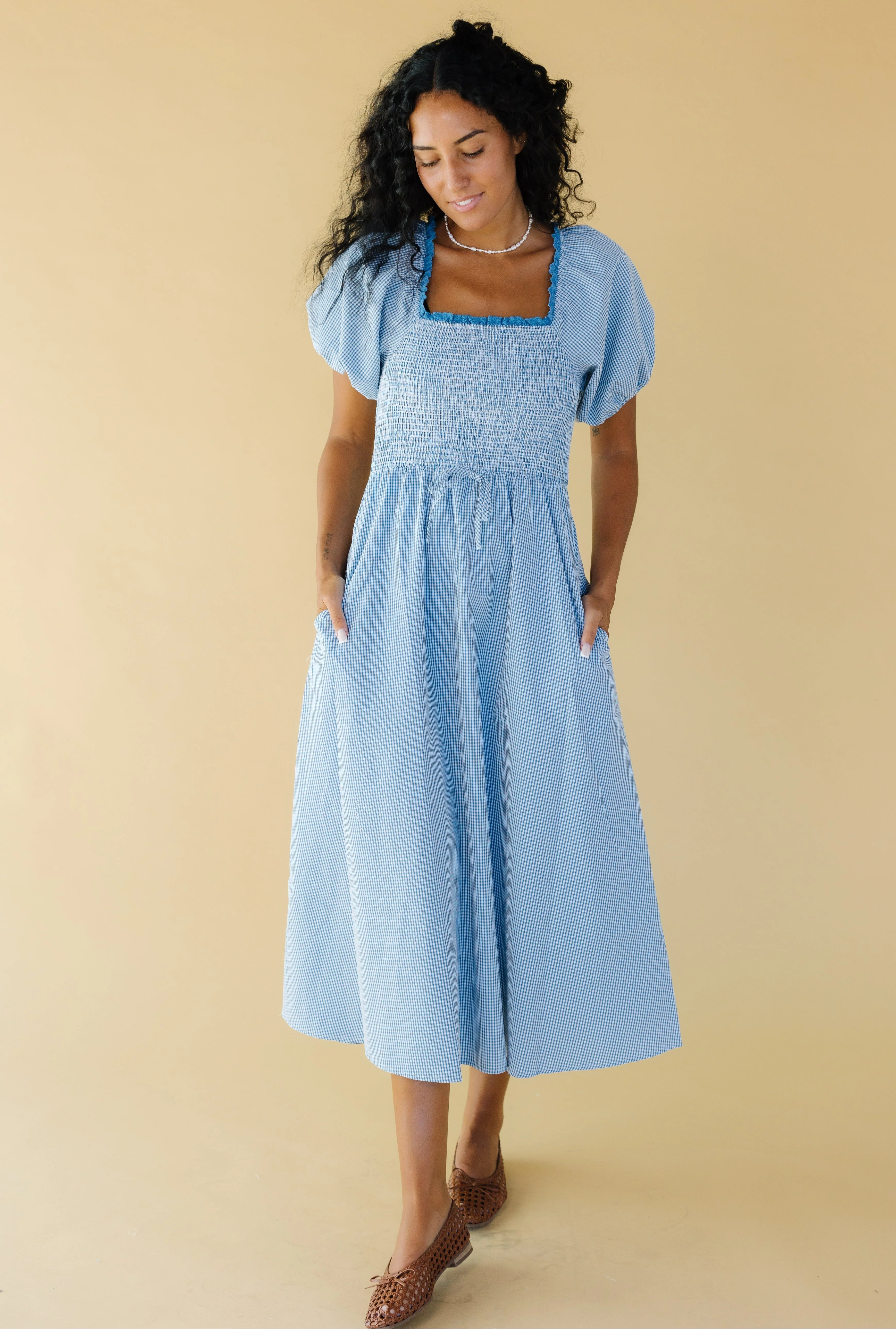 Brass & Roe Margot Square Neck Dress