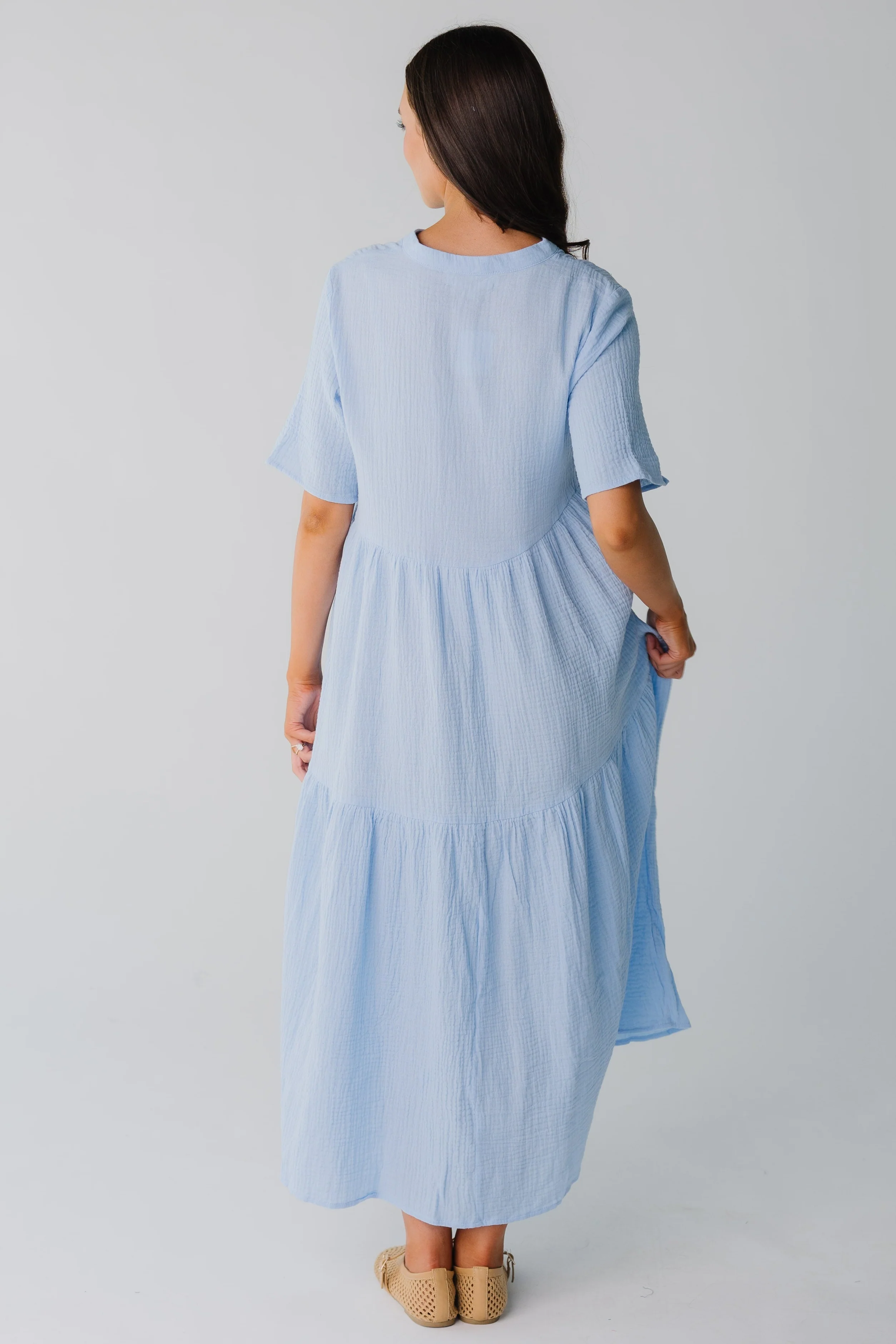 Brass & Roe Pondering Gauze Straight Sleeve Dress - Image 10