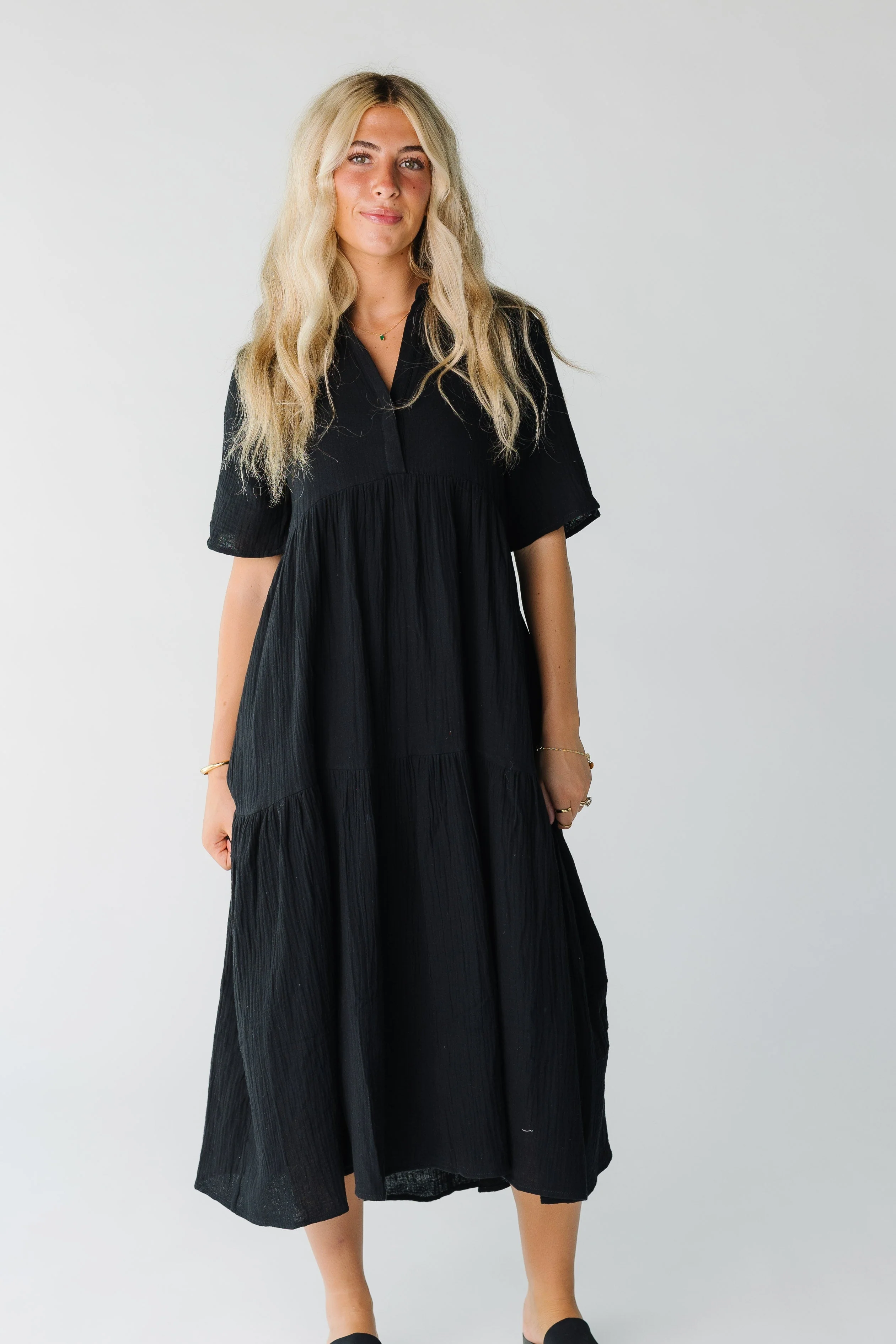 Brass & Roe Pondering Gauze Straight Sleeve Dress - Image 11