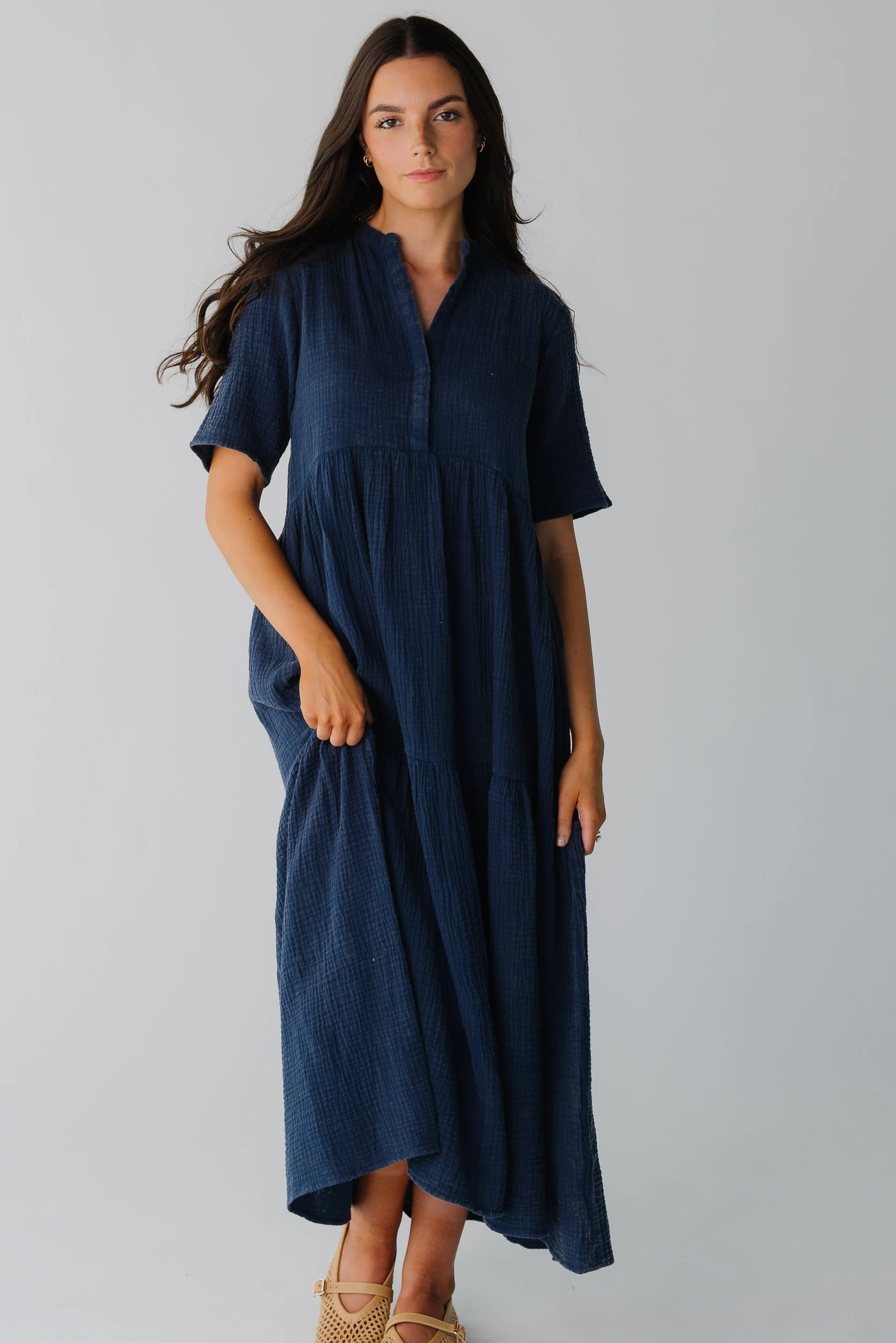 Brass & Roe Pondering Gauze Straight Sleeve Dress - Image 12