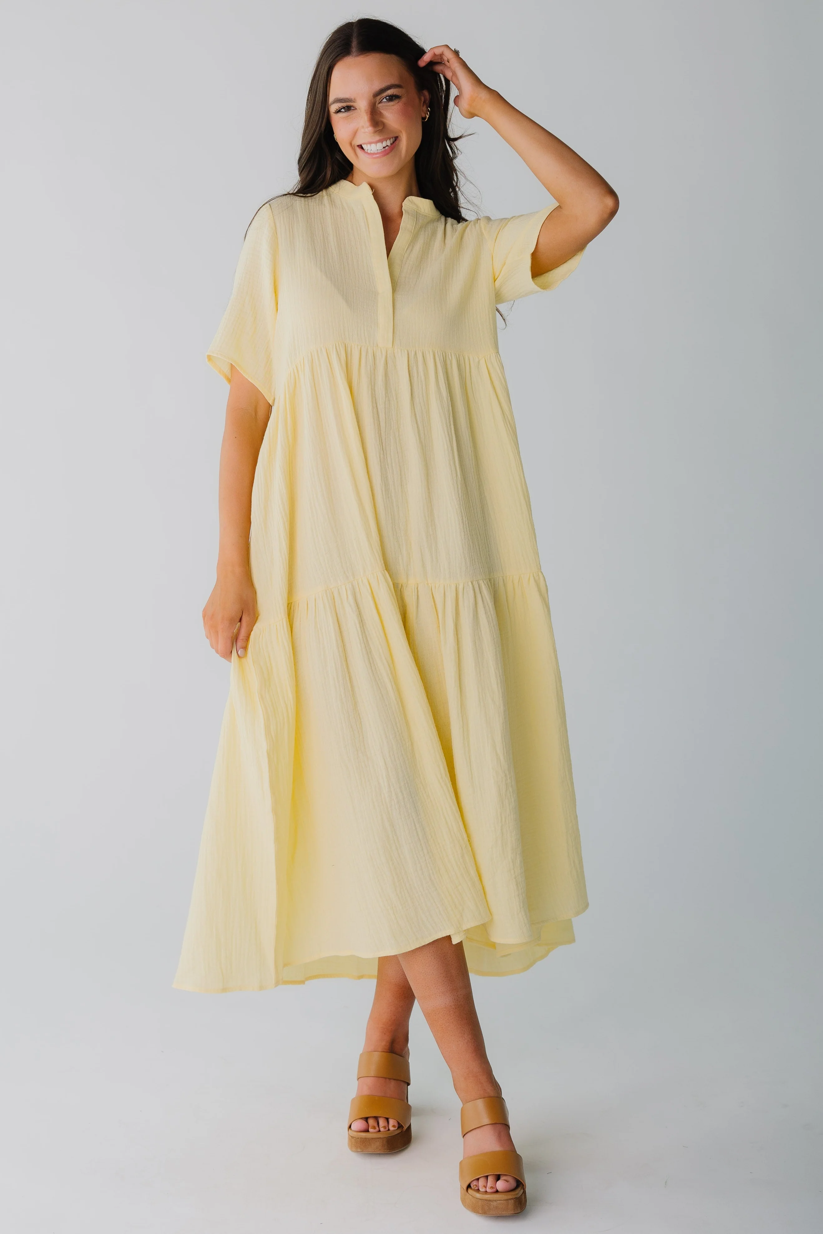 Brass & Roe Pondering Gauze Straight Sleeve Dress - Image 4