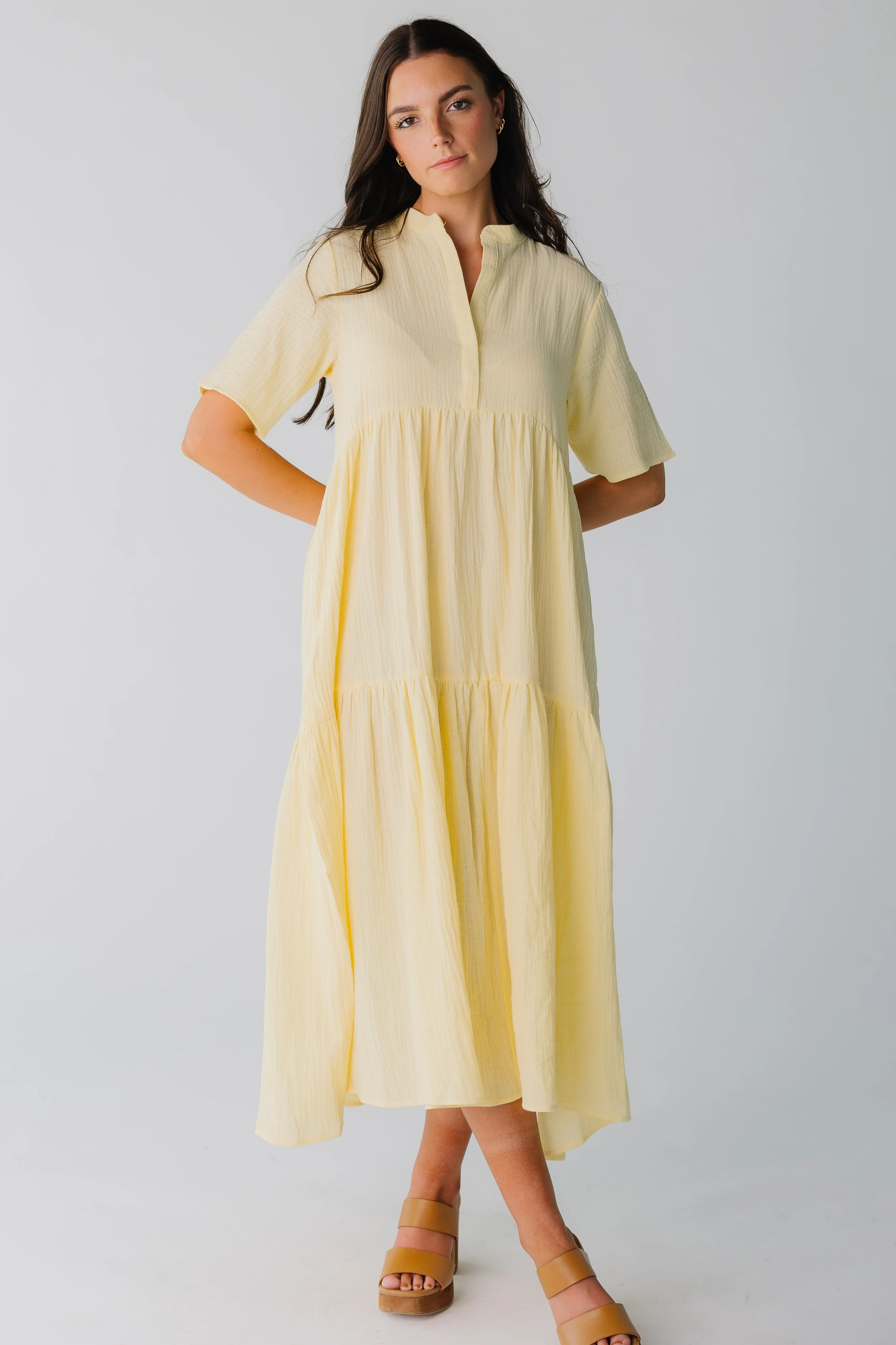 Brass & Roe Pondering Gauze Straight Sleeve Dress - Image 5