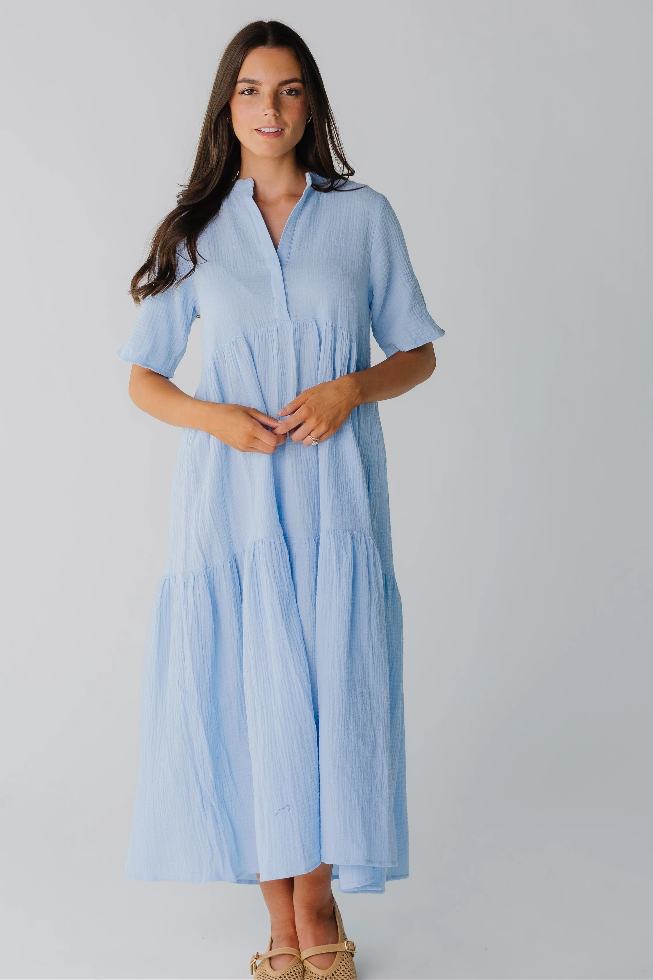 Brass & Roe Pondering Gauze Straight Sleeve Dress - Image 7