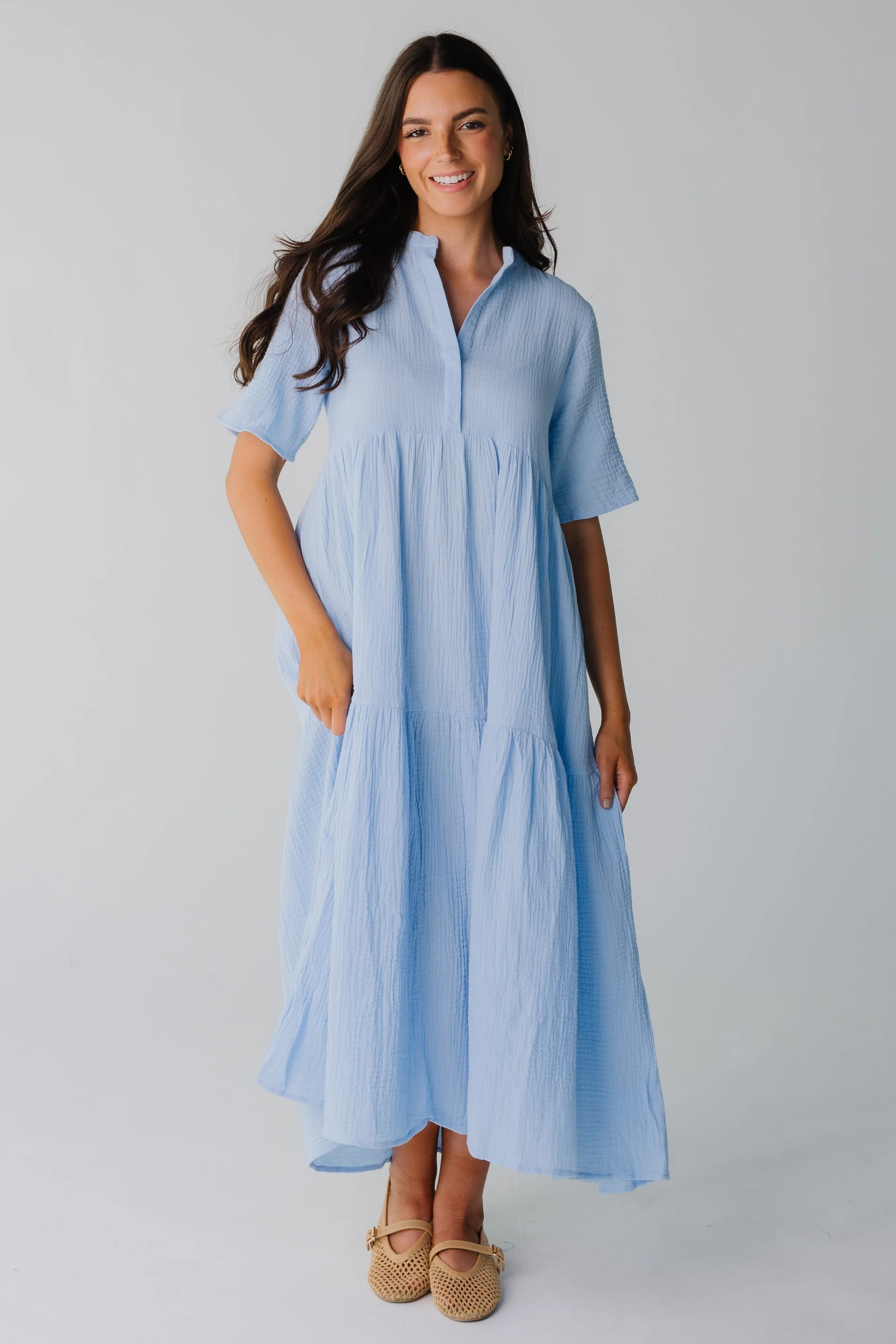 Brass & Roe Pondering Gauze Straight Sleeve Dress - Image 8