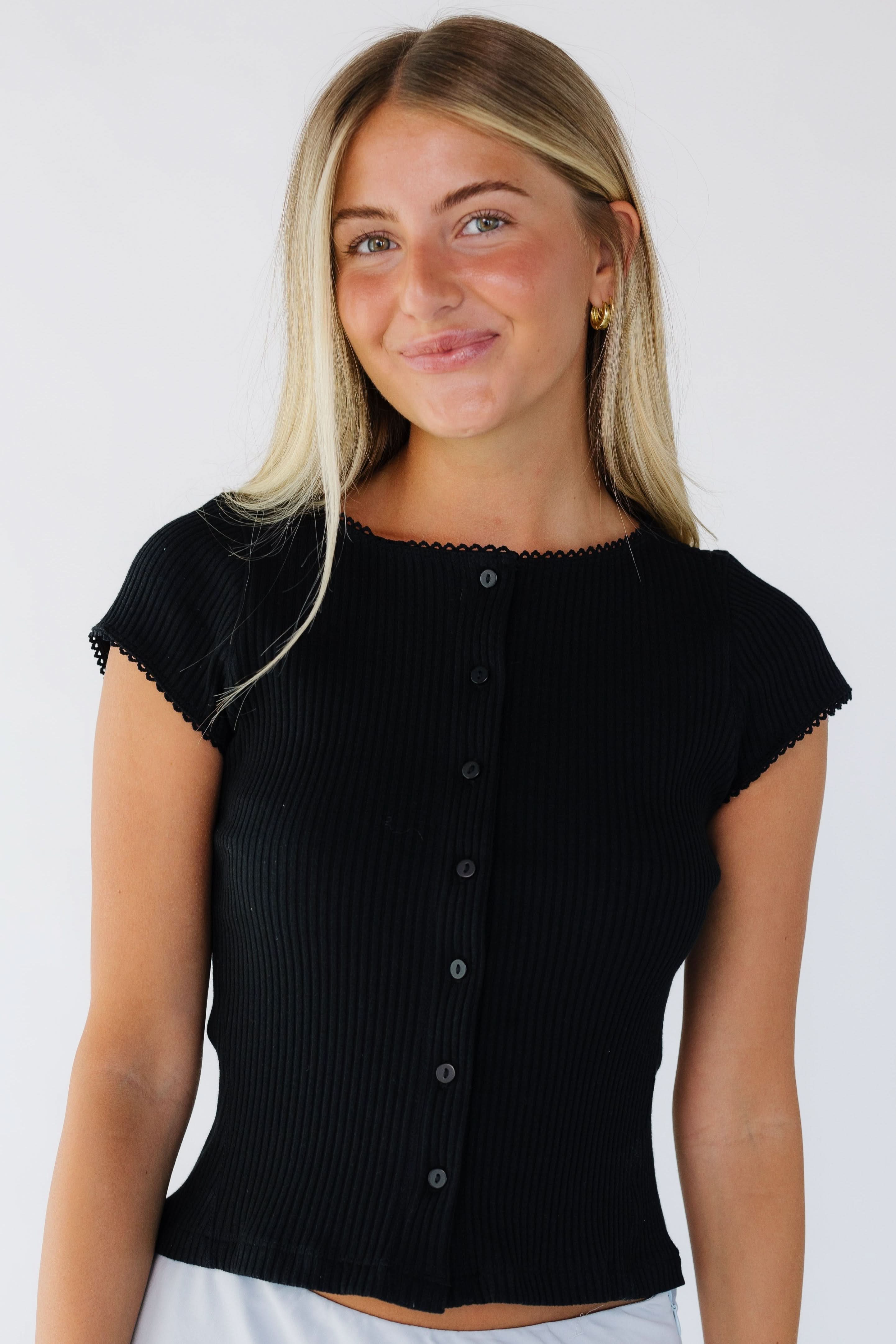 Brass & Roe Fitted Button Down Top - Image 9