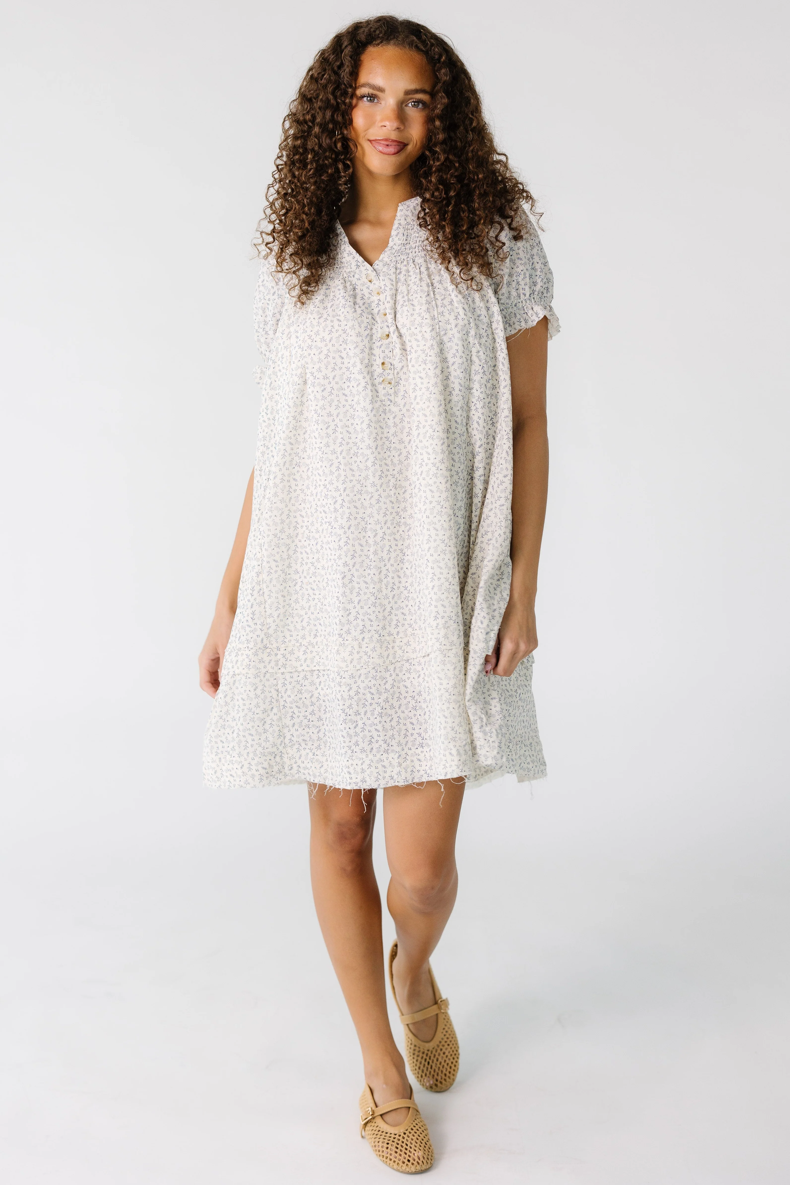 Brass & Roe Ditsy Collared Knee Dress - Image 6