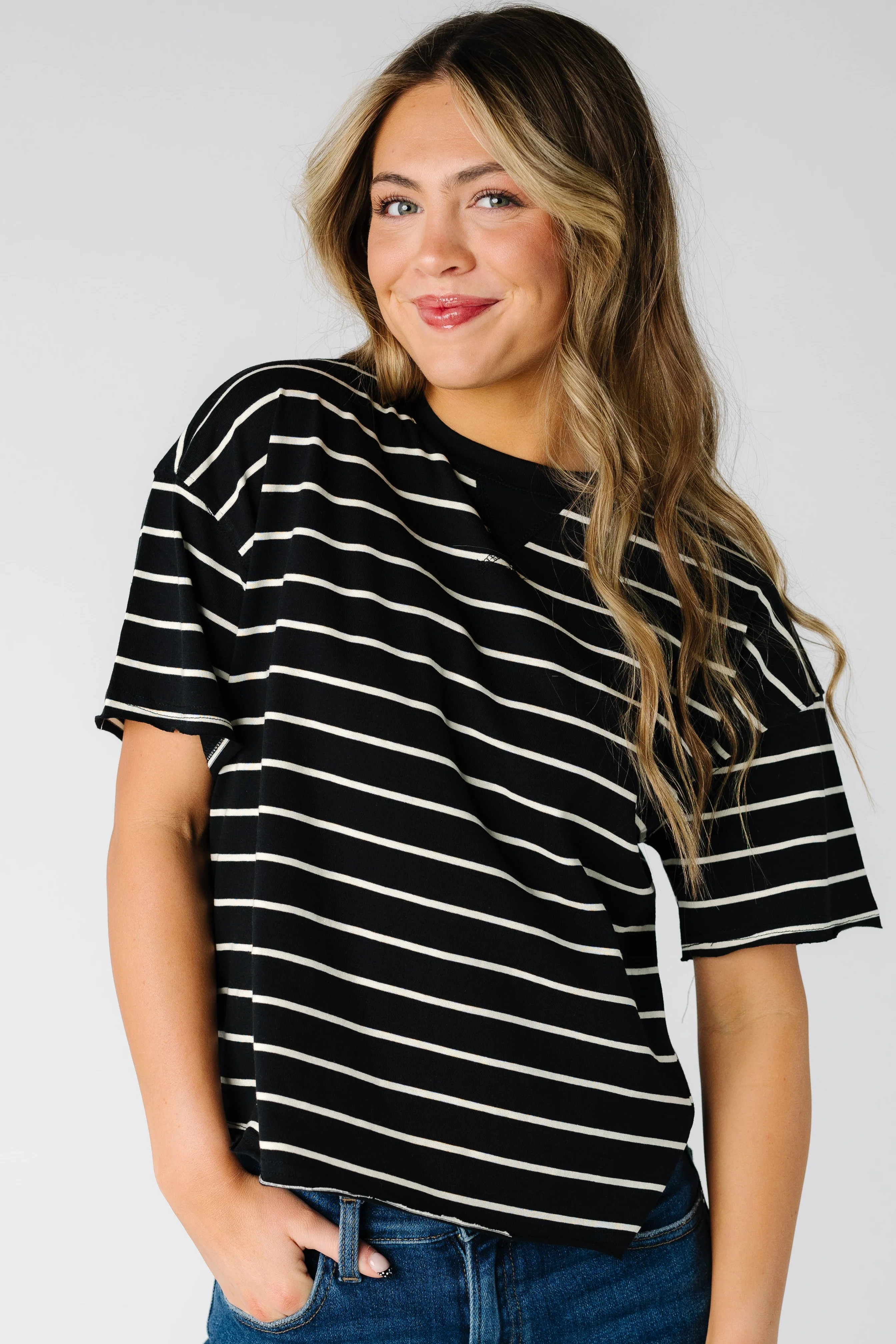 Brass & Roe Steph Stripe Tee