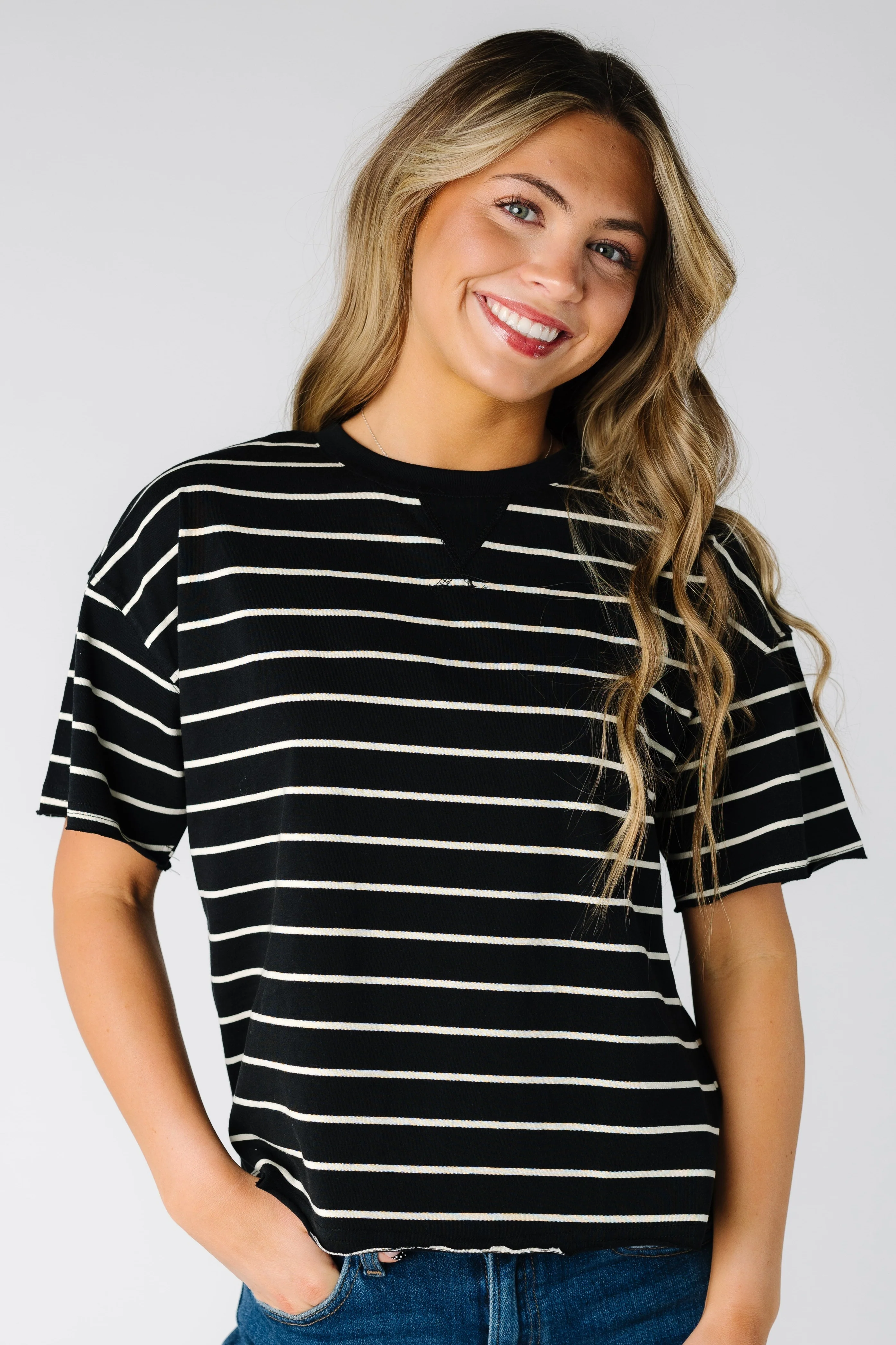 Brass & Roe Steph Stripe Tee - Image 3
