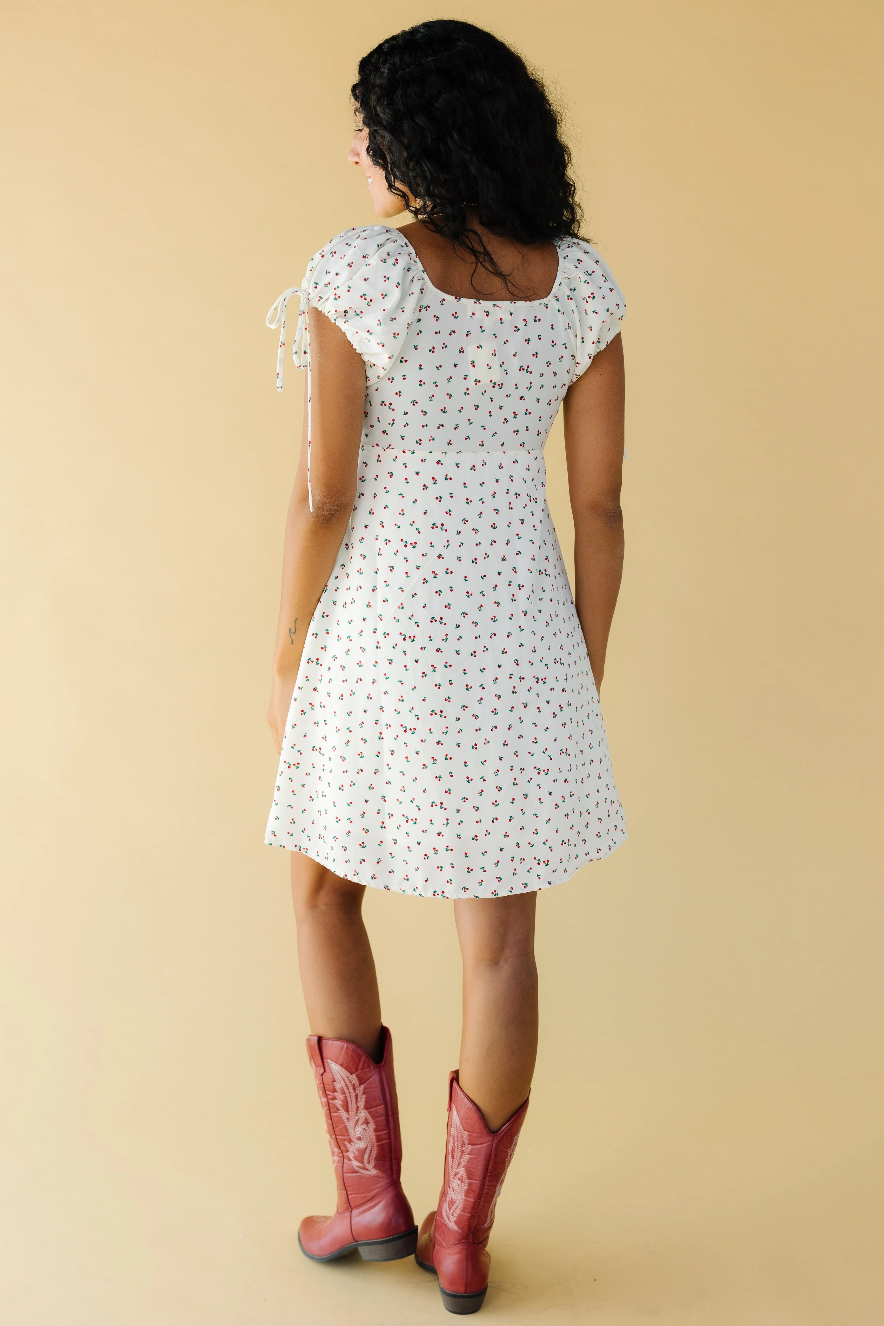 Brass & Roe Tali Knee Dress - Cream - Image 5
