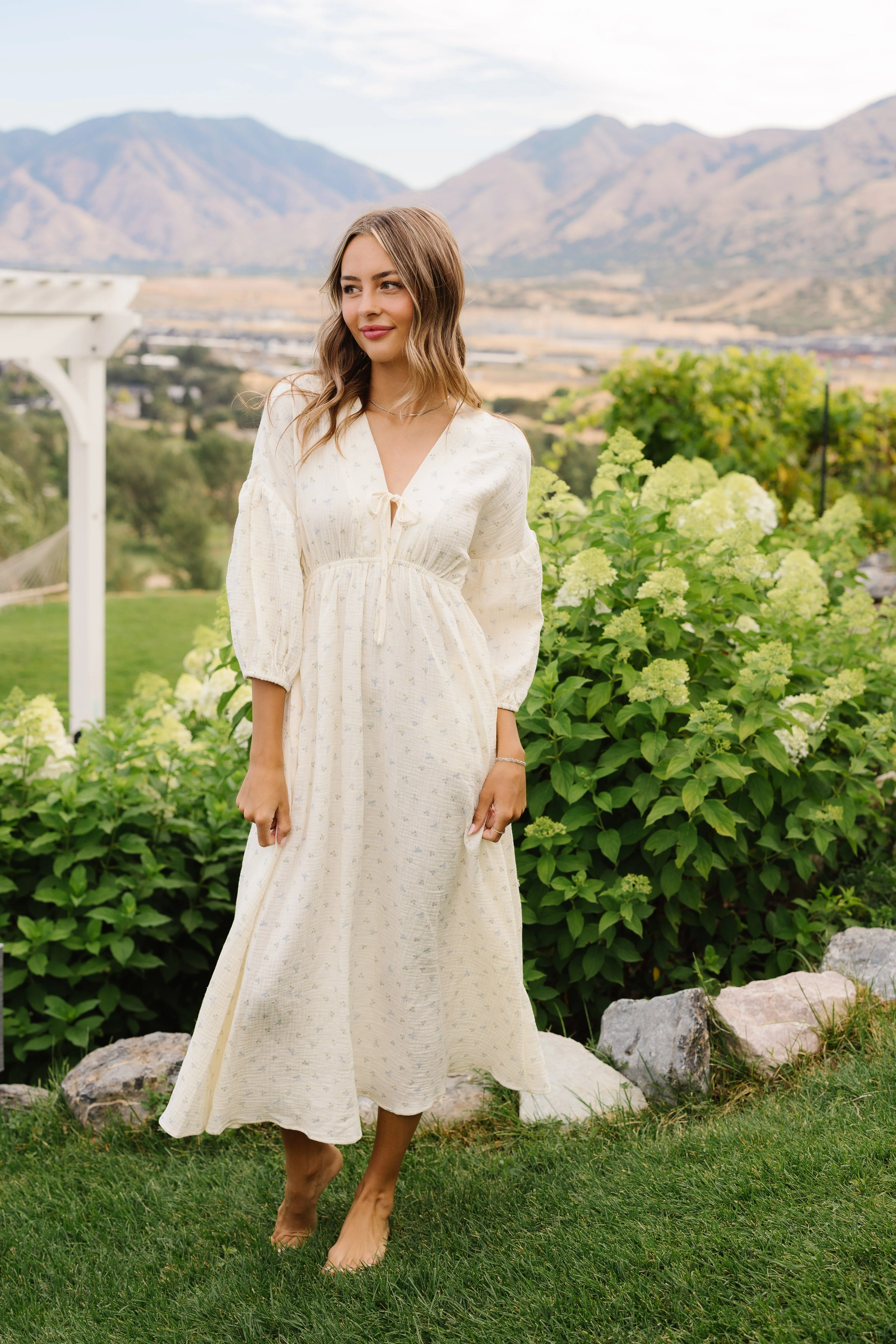 Brass & Roe The Gauze Tie Front Dress - Image 2