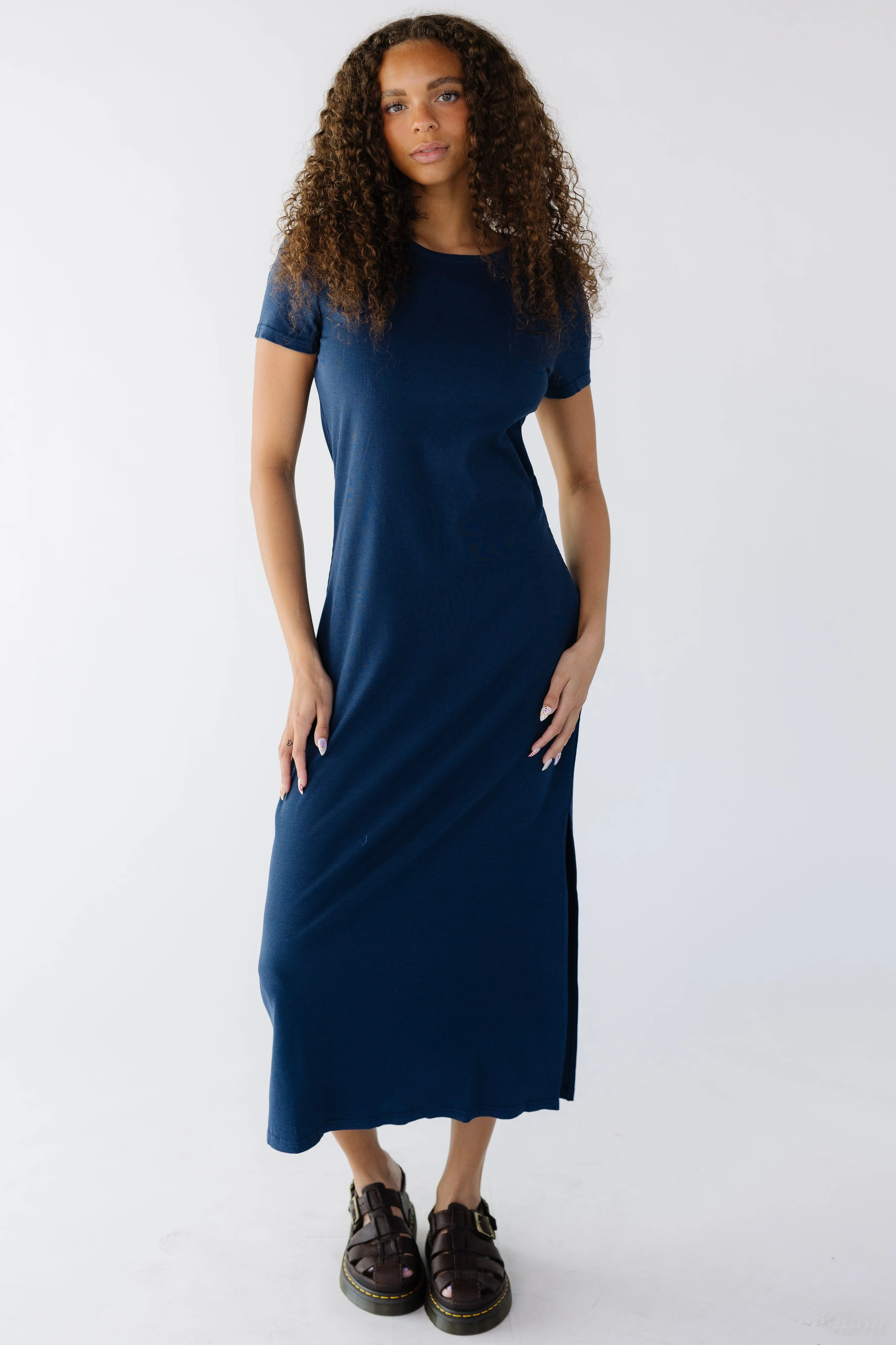 Brass & Roe The Ribbed Classic Dress - Image 3