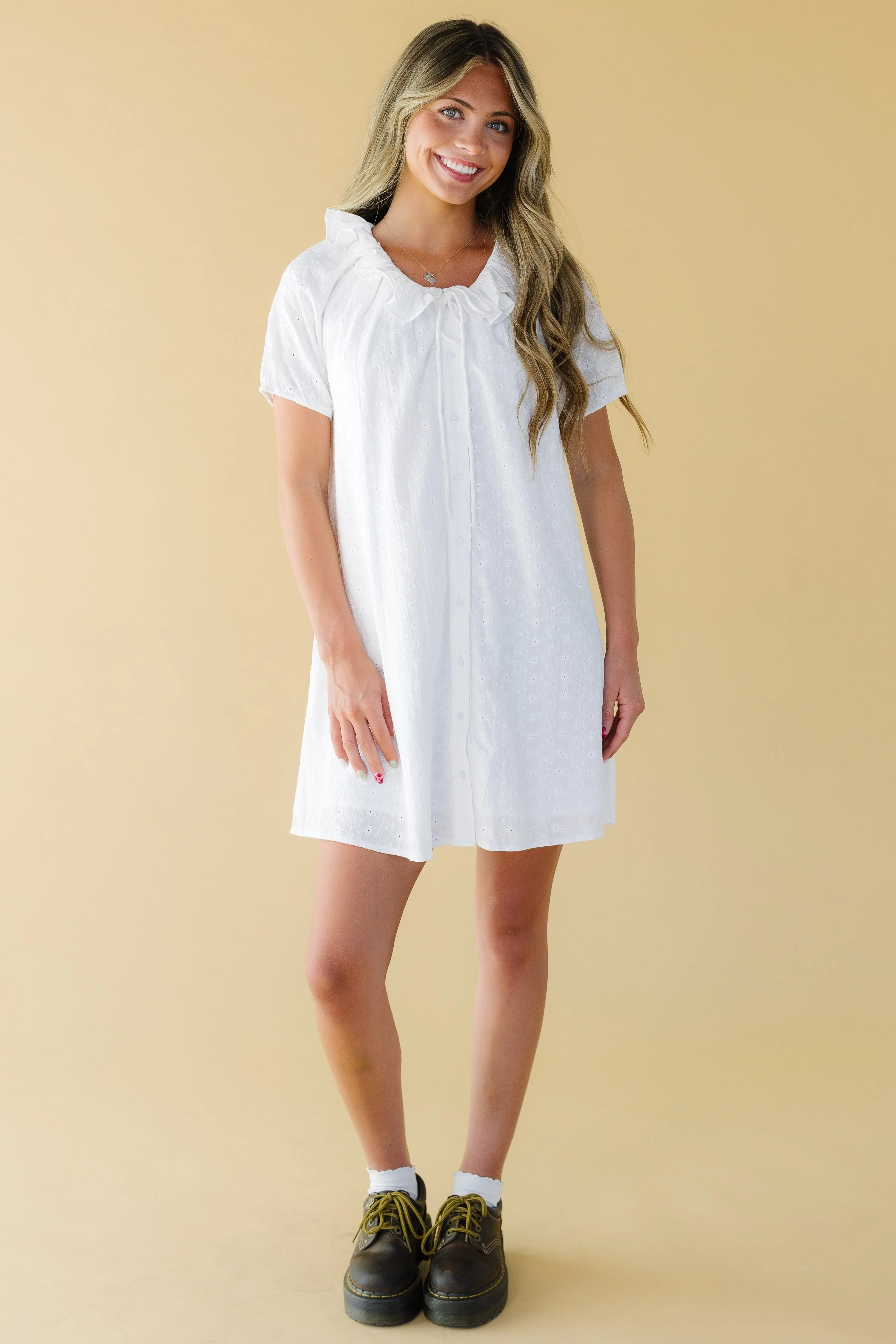 Citrus Eyelet Bow Dress - Image 2