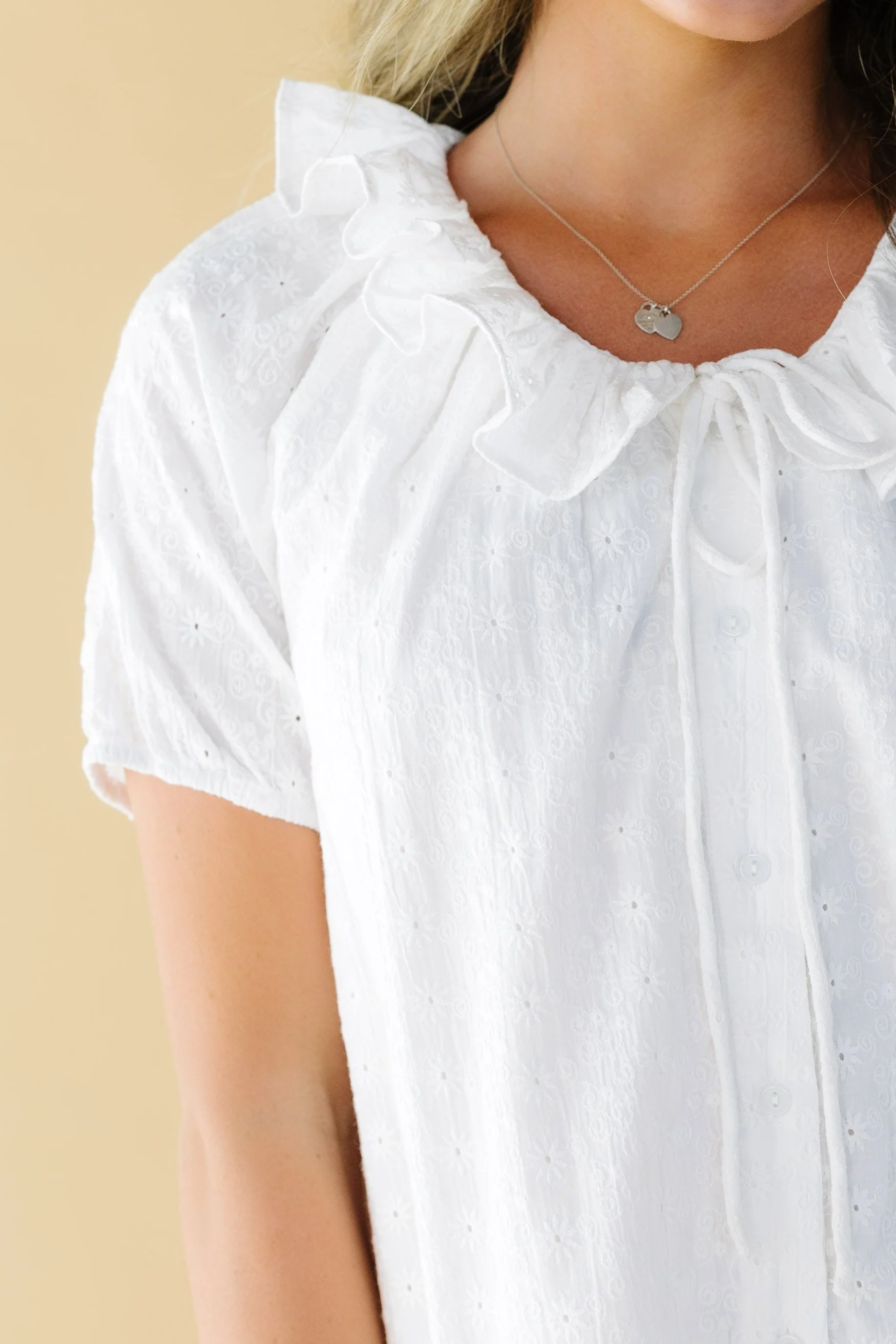 Citrus Eyelet Bow Dress - Image 7