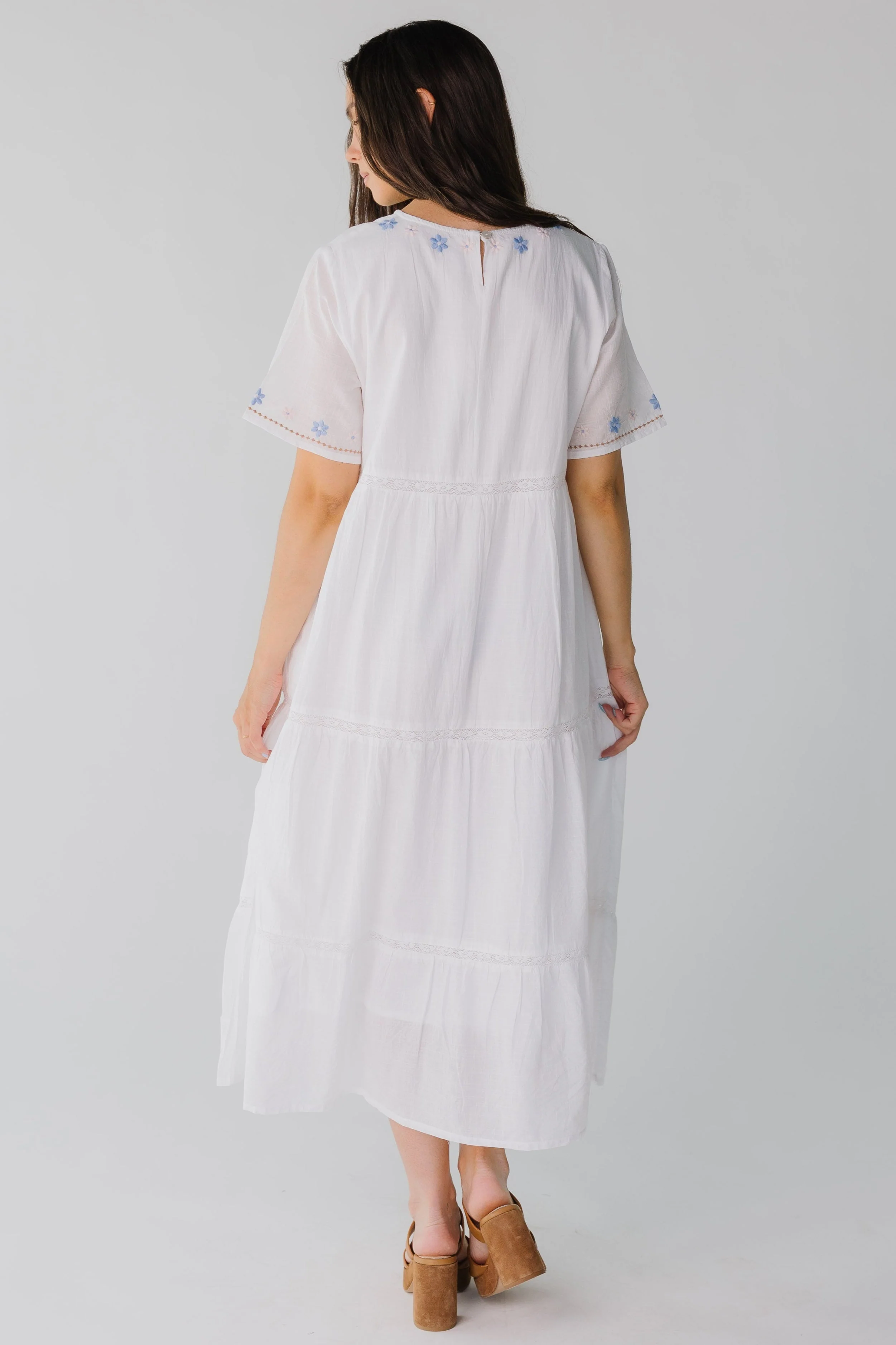 Citrus Spring Tiered Embroidered Dress - Image 5