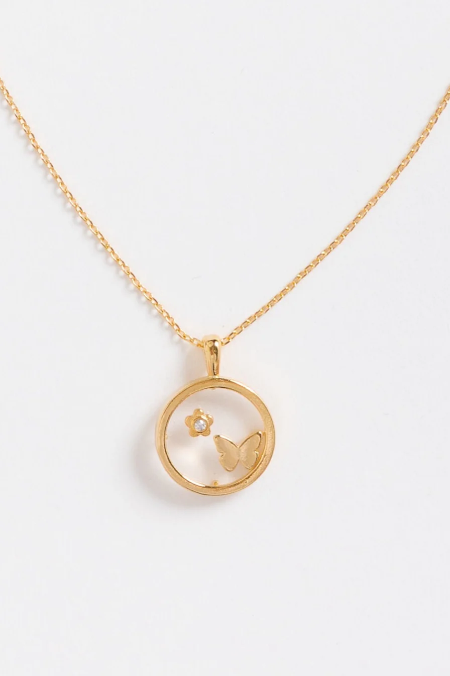 Cove Butterfly Flower Party Necklace