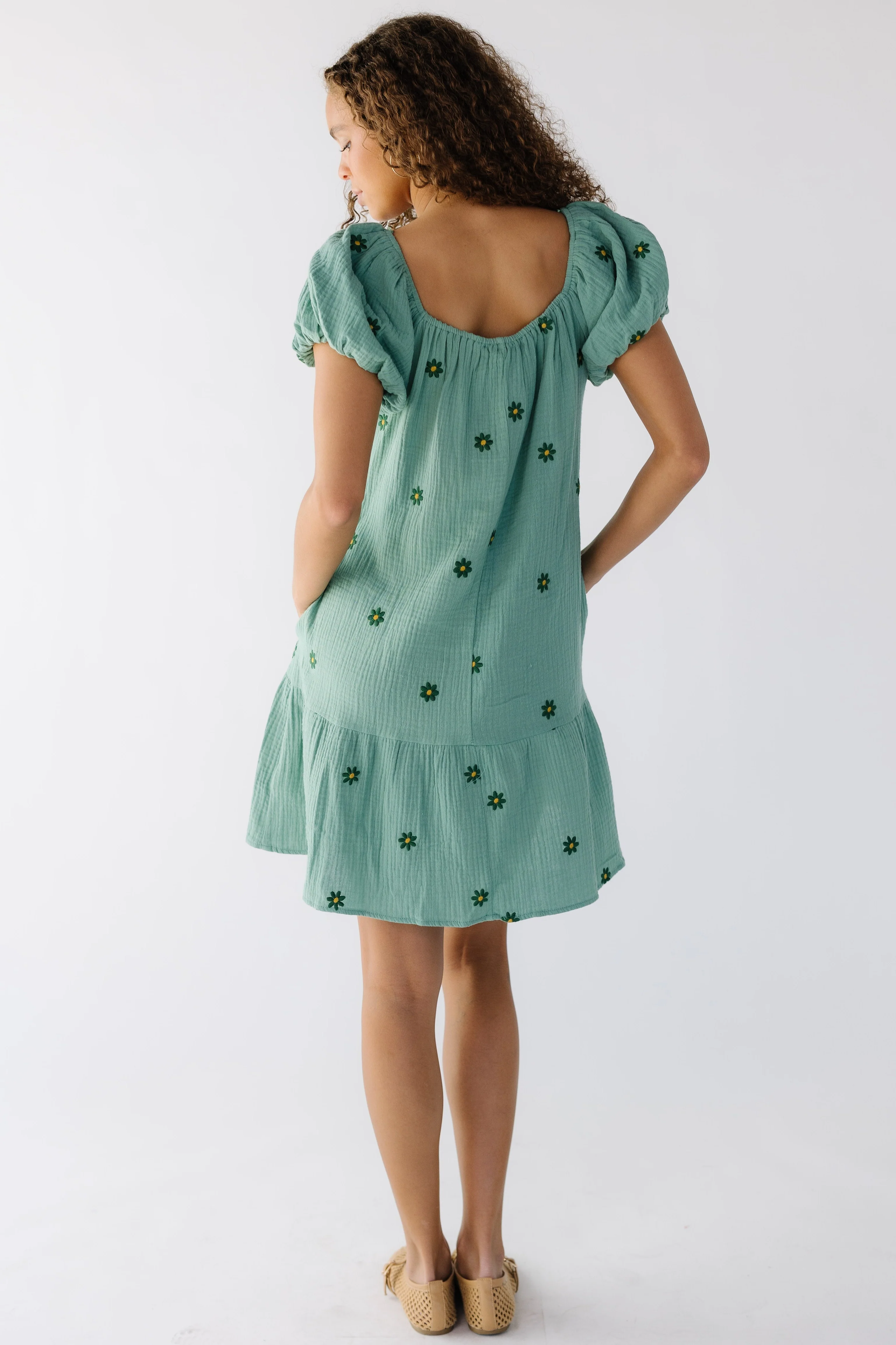 Daisy Embroidered Dress - Image 7