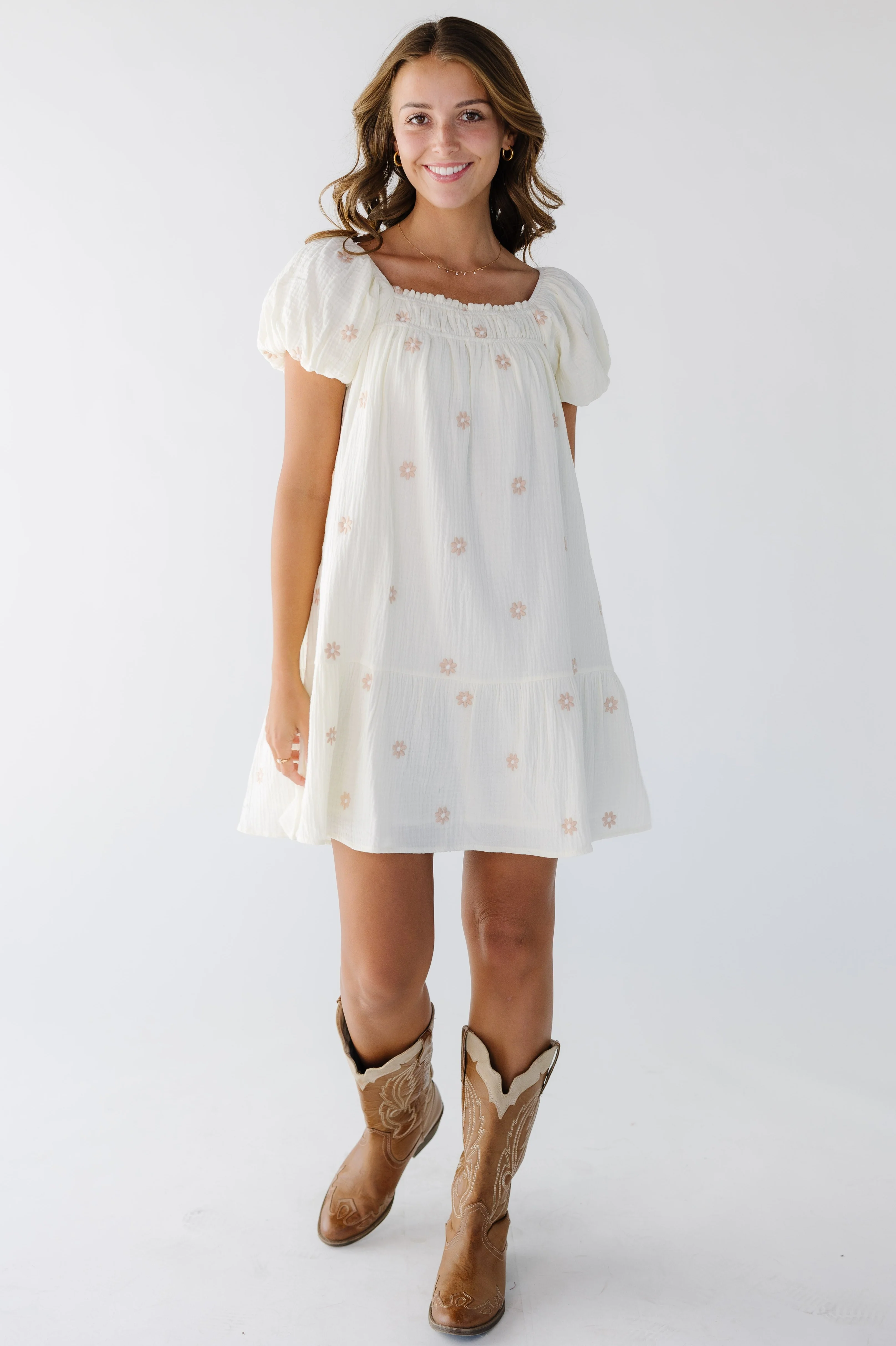 Daisy Embroidered Dress - Image 9