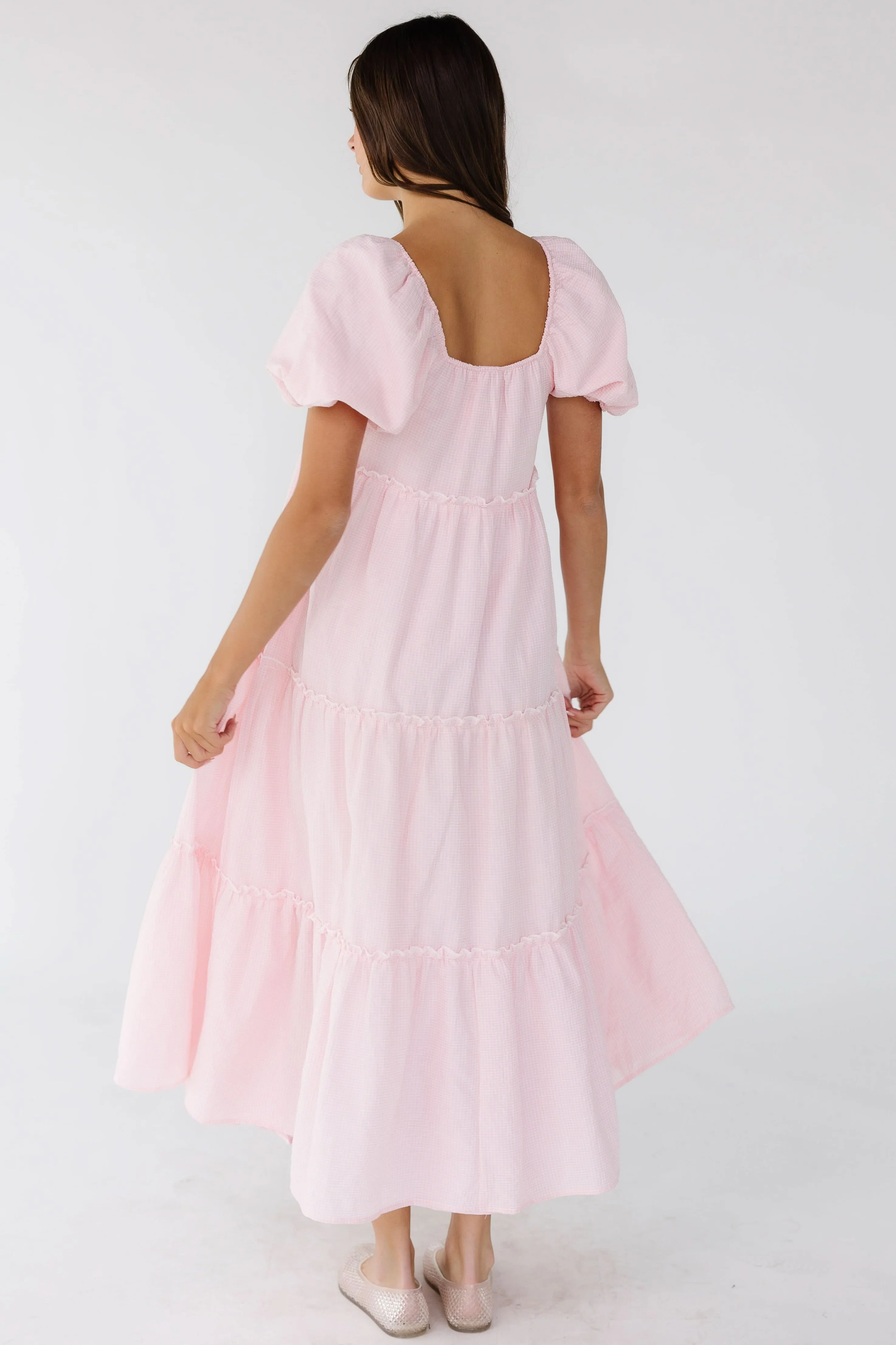 Brass & Roe Charity Tier Dress - Pink - Image 6