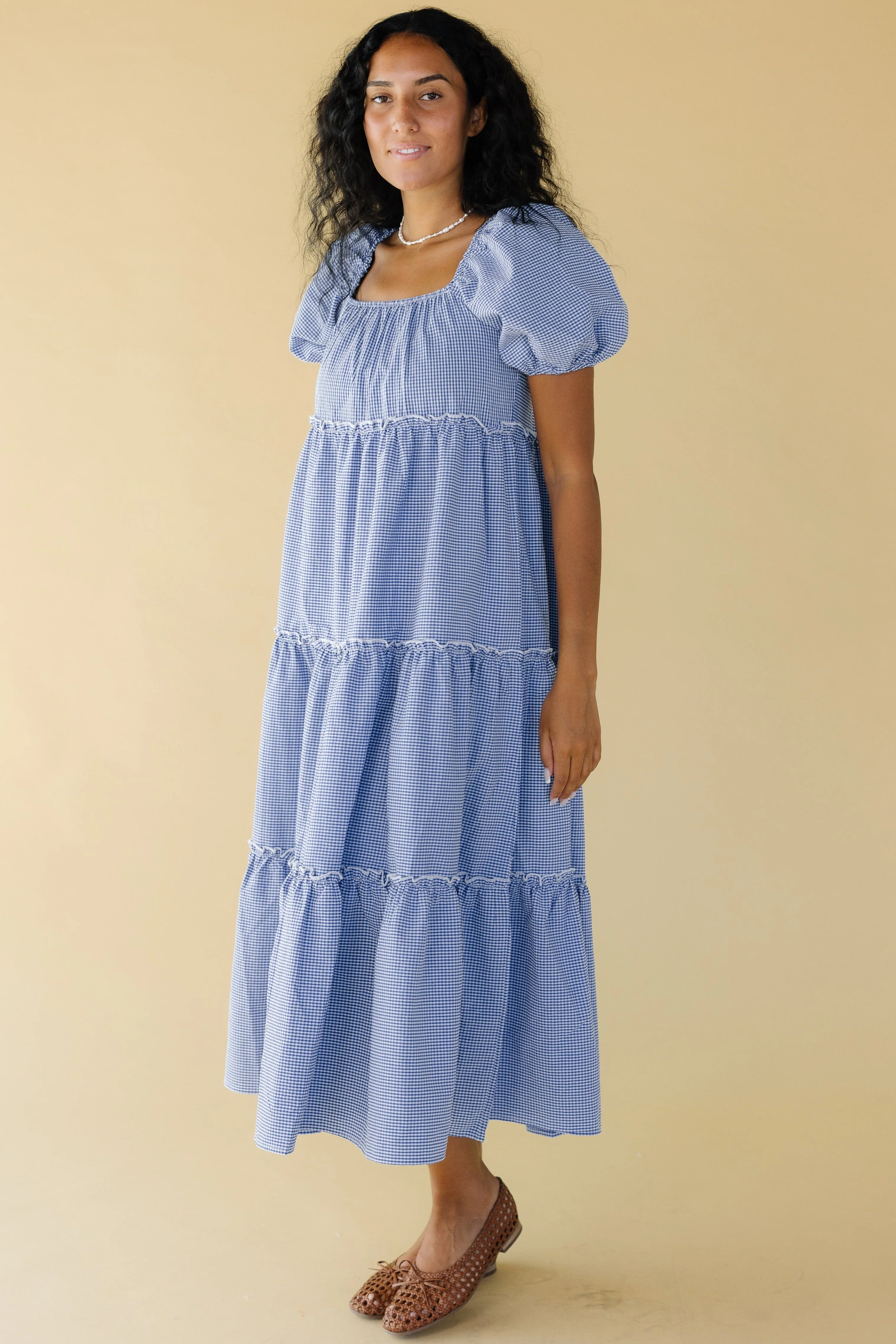 Brass & Roe Charity Tier Dress - Navy/White - Image 3