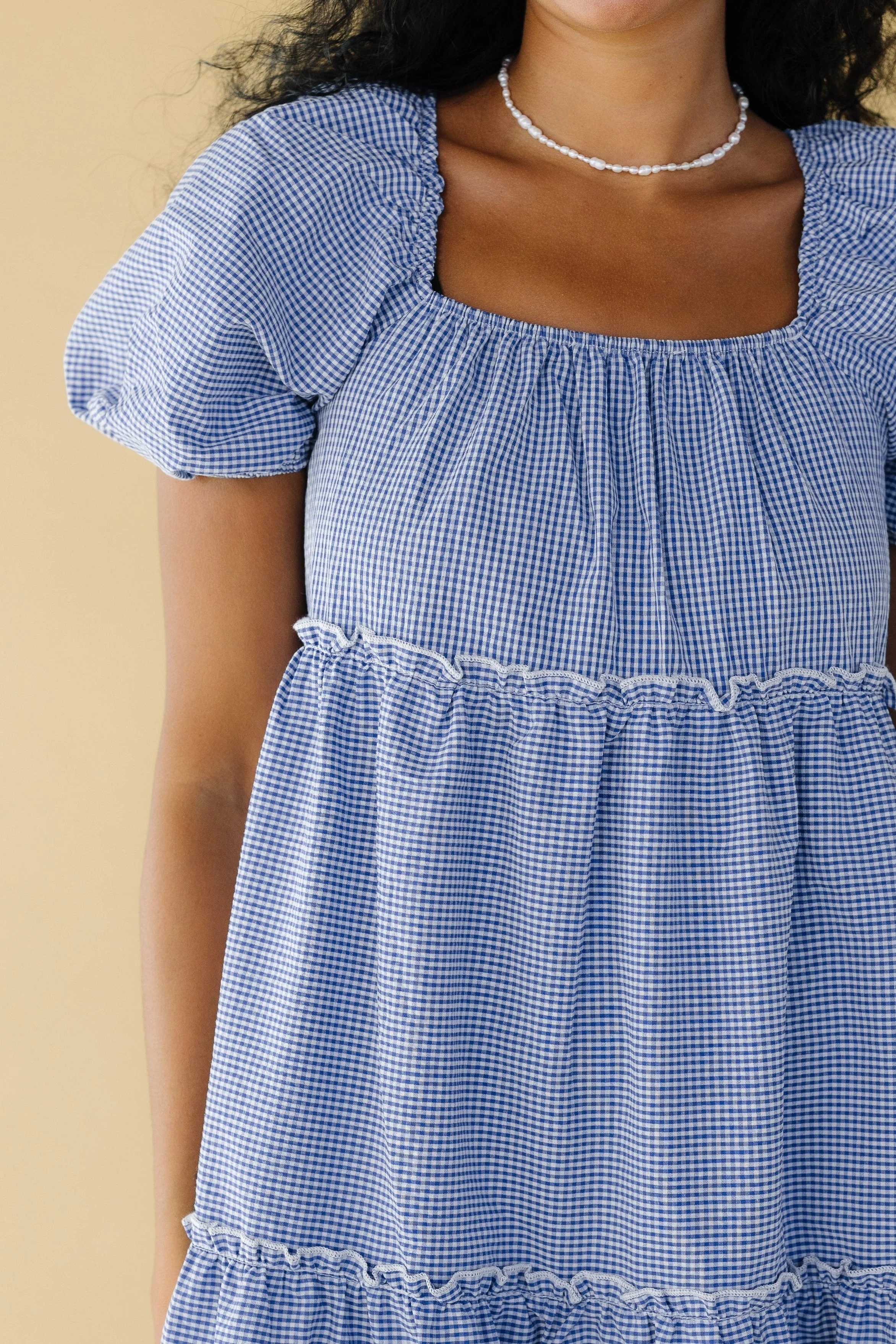 Brass & Roe Charity Tier Dress - Navy/White - Image 4