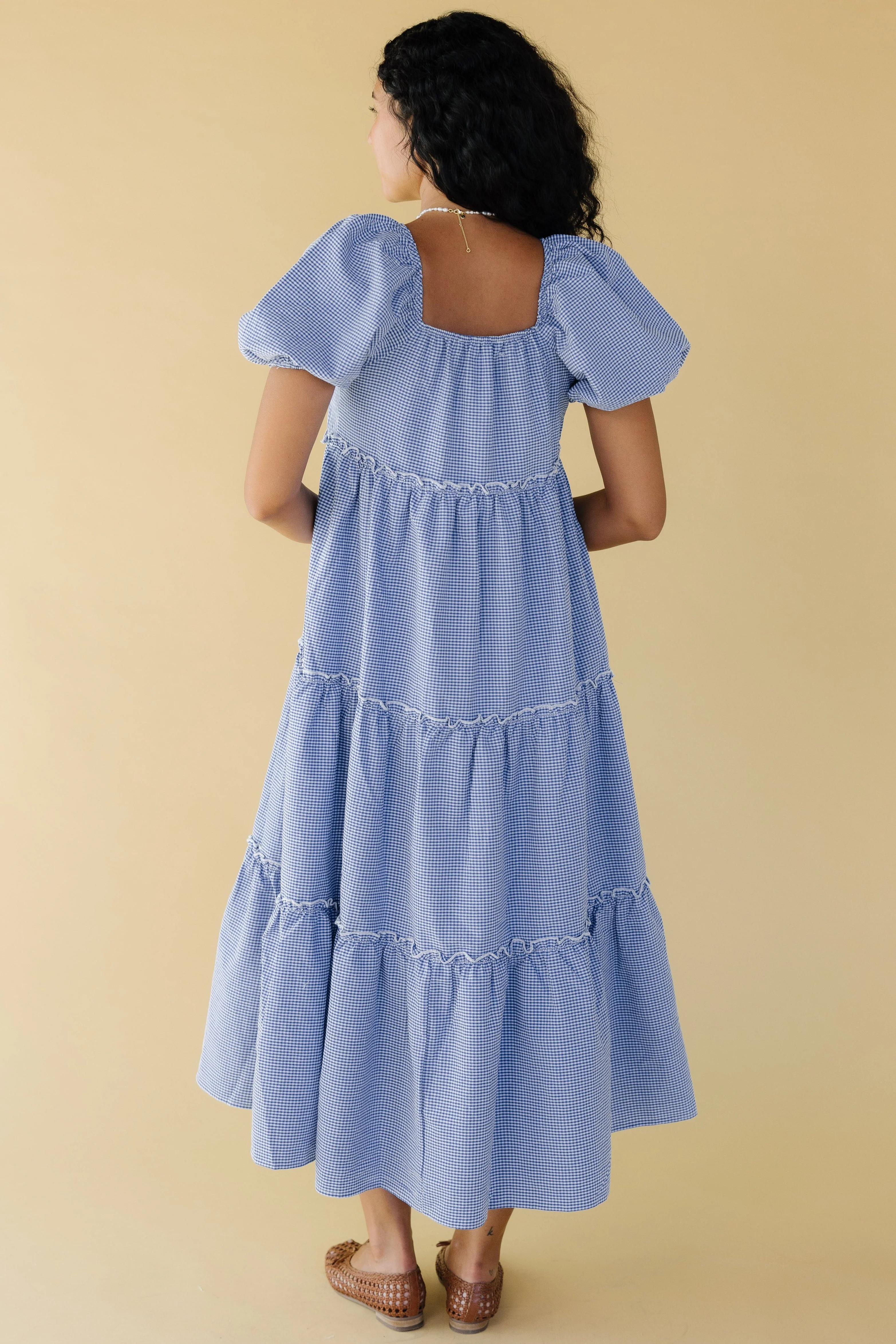 Brass & Roe Charity Tier Dress - Navy/White - Image 5