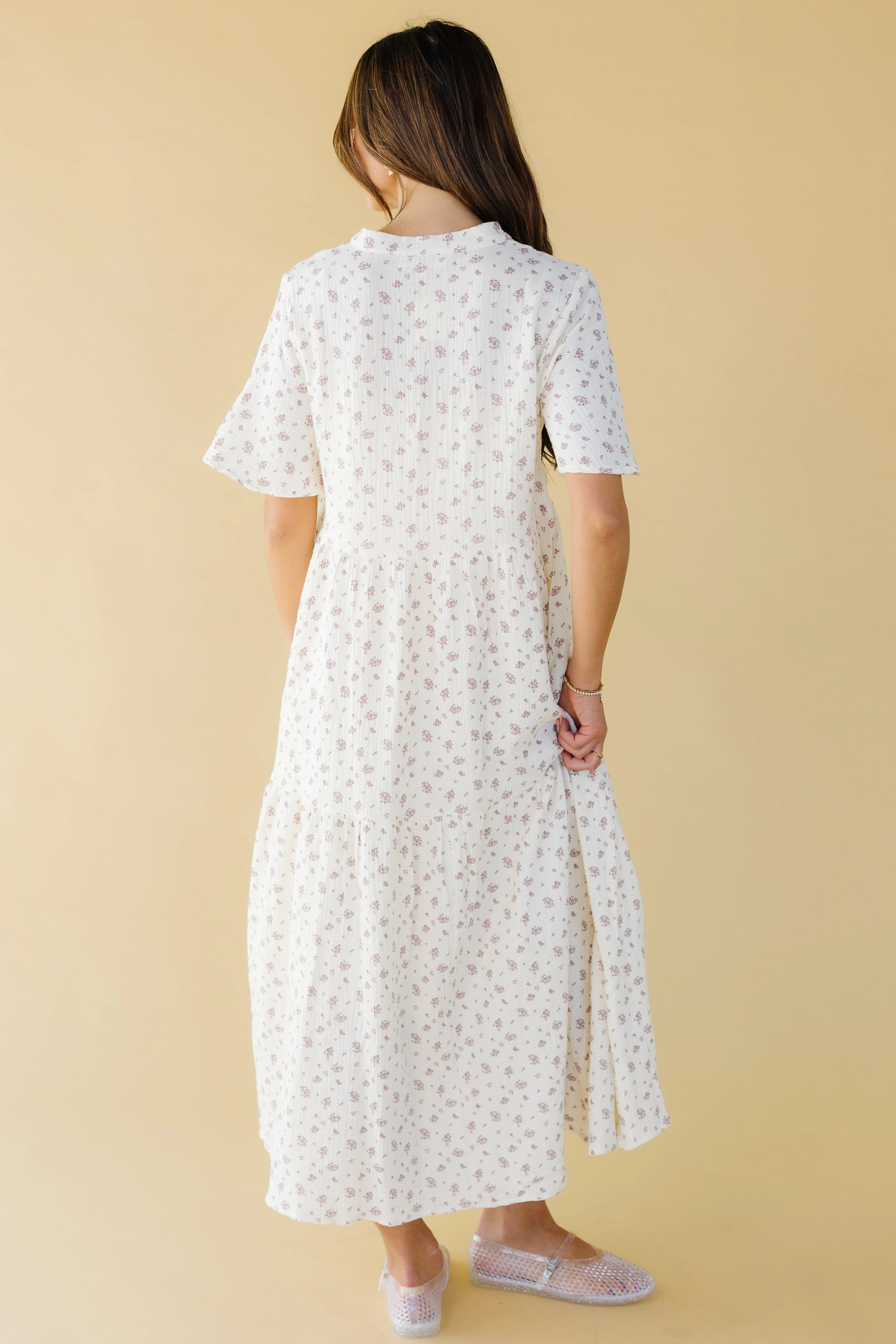 Brass & Roe Pondering Gauze Print Dress - Image 9
