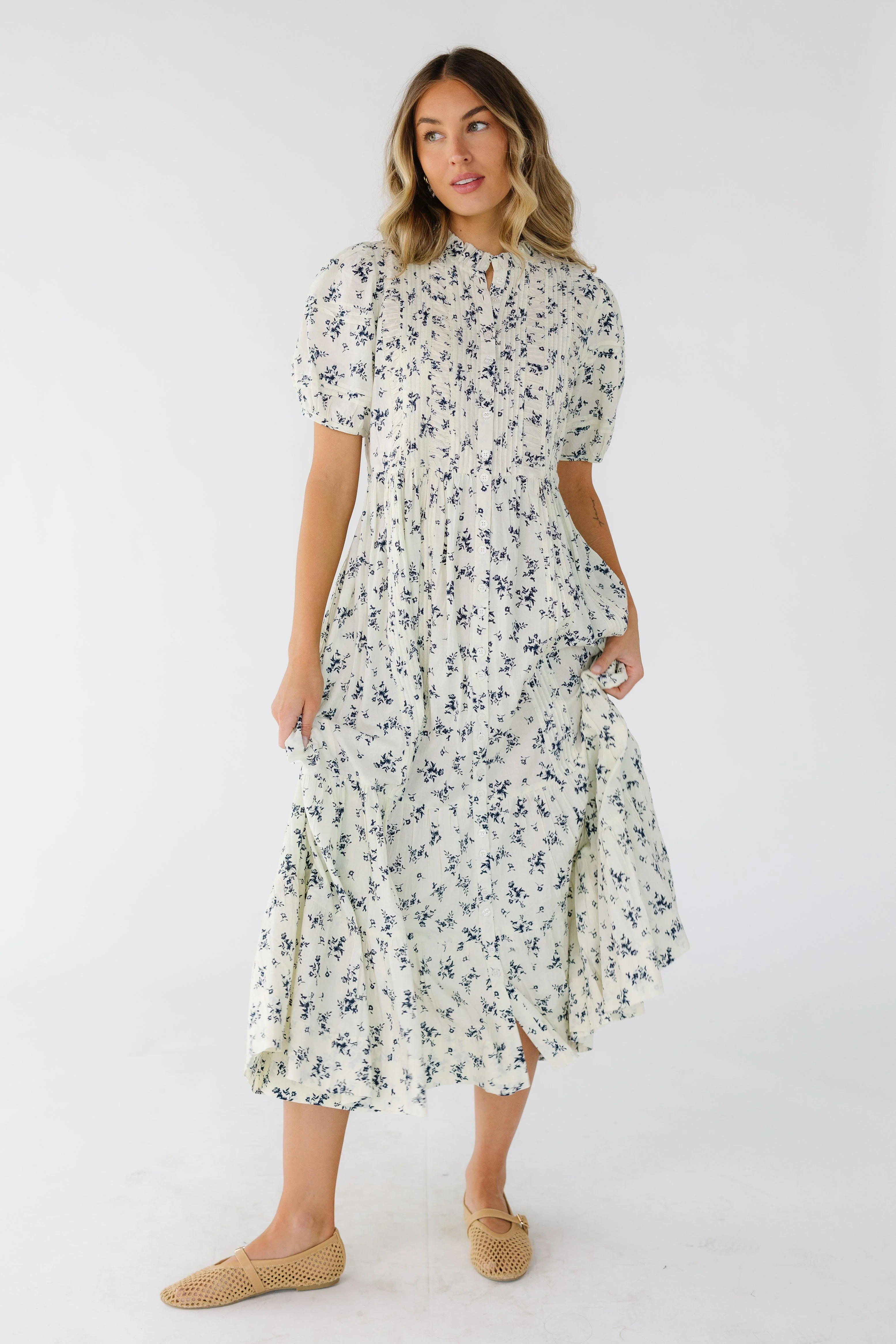 Citrus Flower Fields Maxi Dress