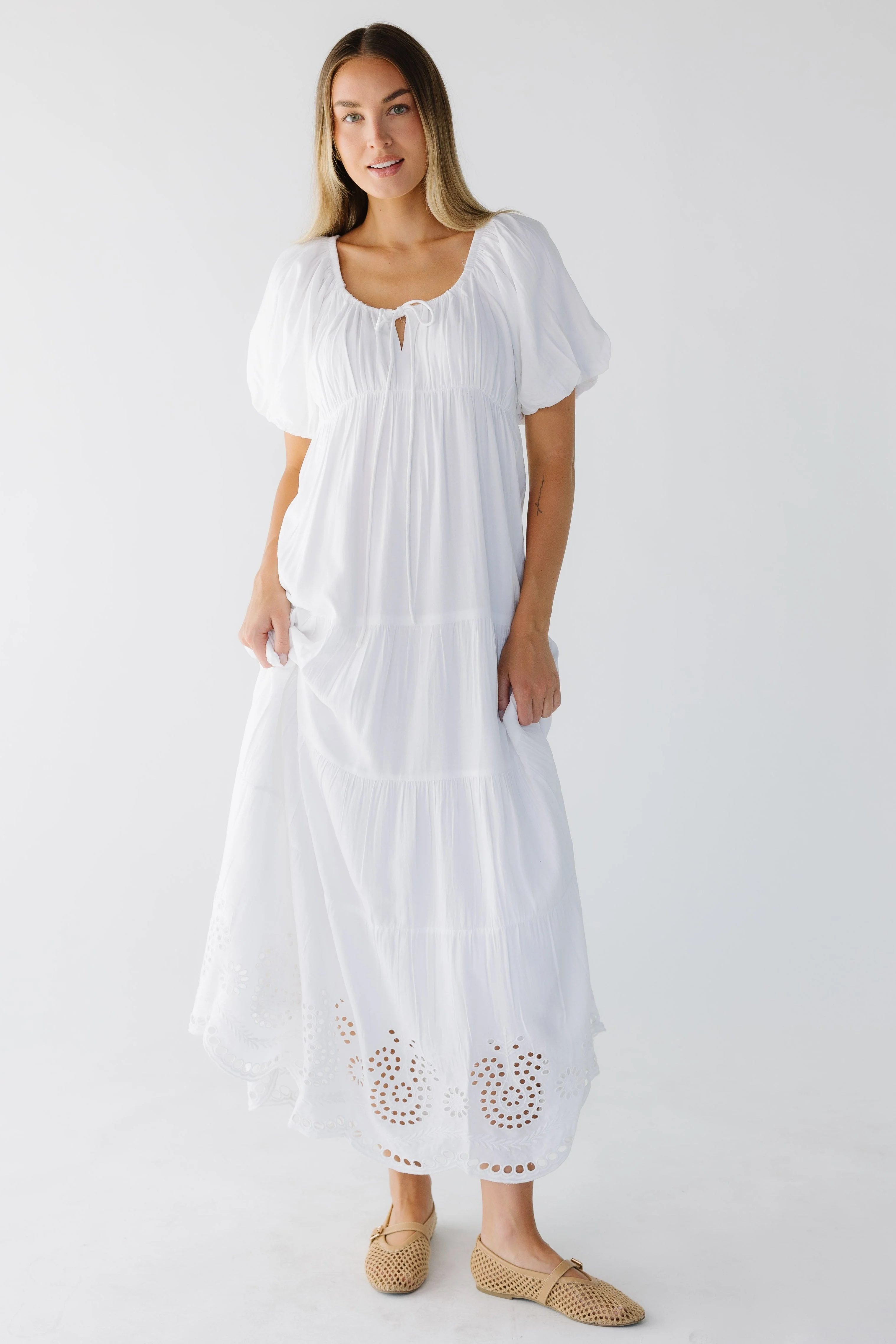 Citrus Lyon Tier Eyelet Dress - Image 3