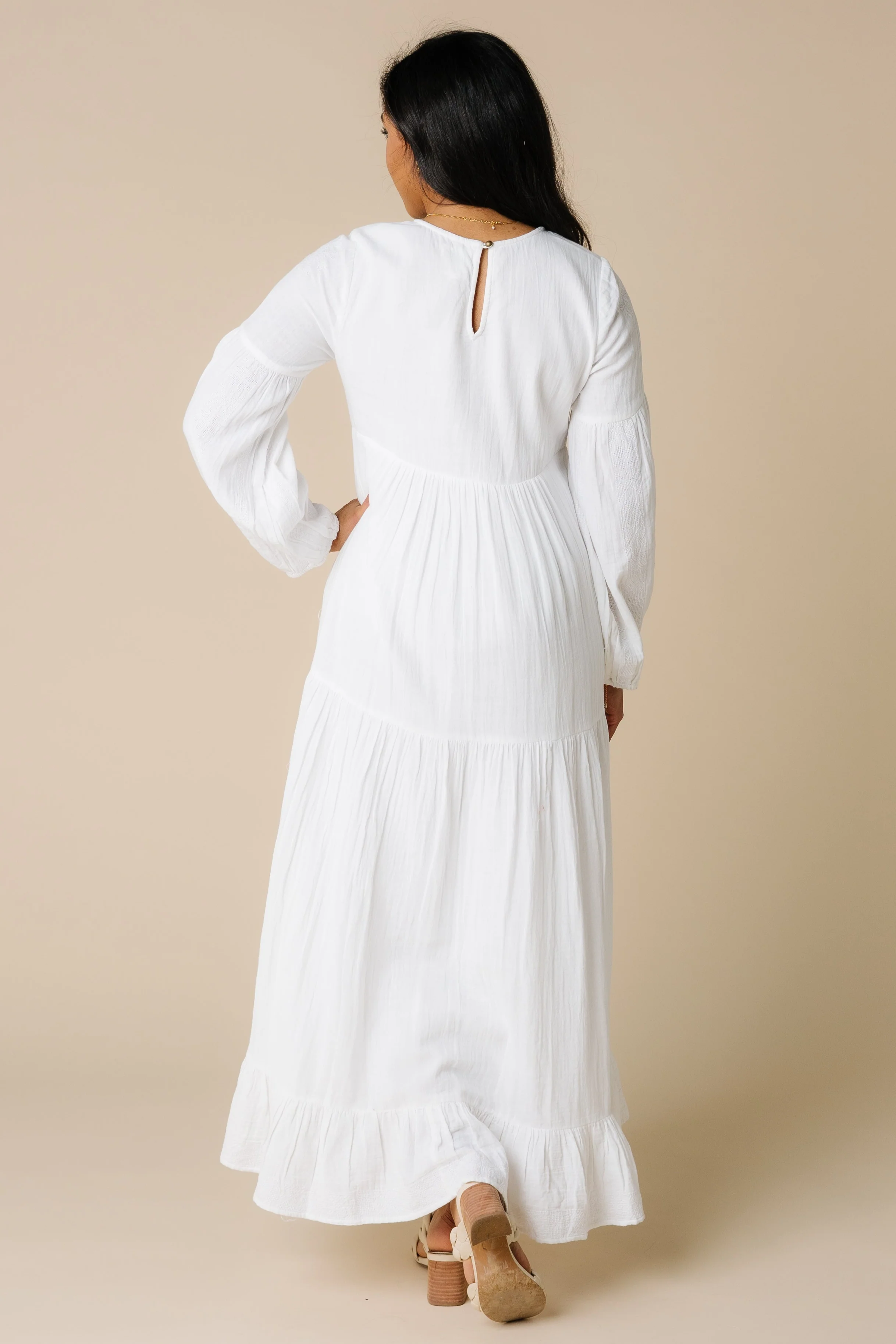 Citrus Miranda Embroidered White Dress - Image 5
