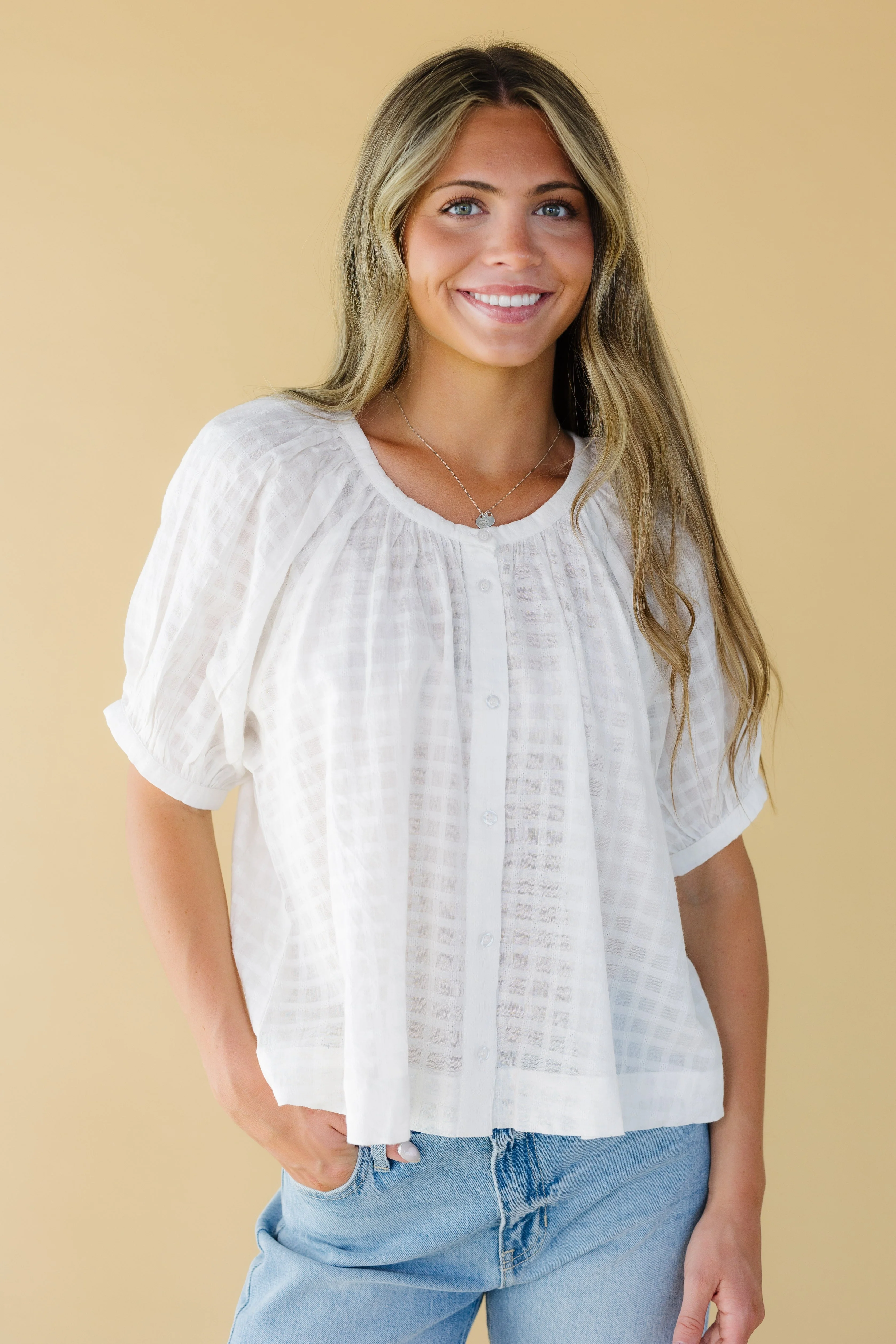 Citrus Southtown Button Top