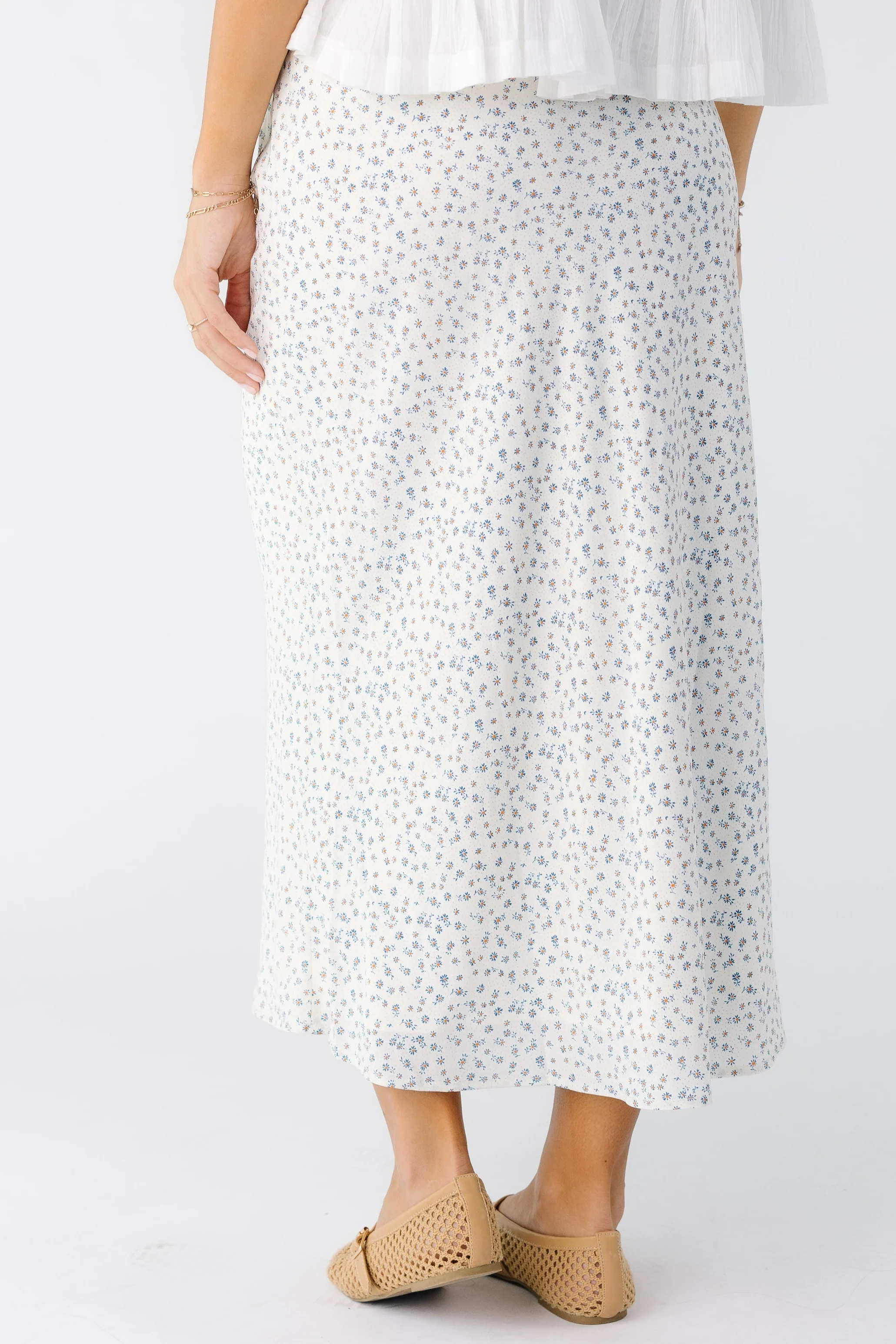 Ditsy Floral Bow Trim Skirt - Image 4