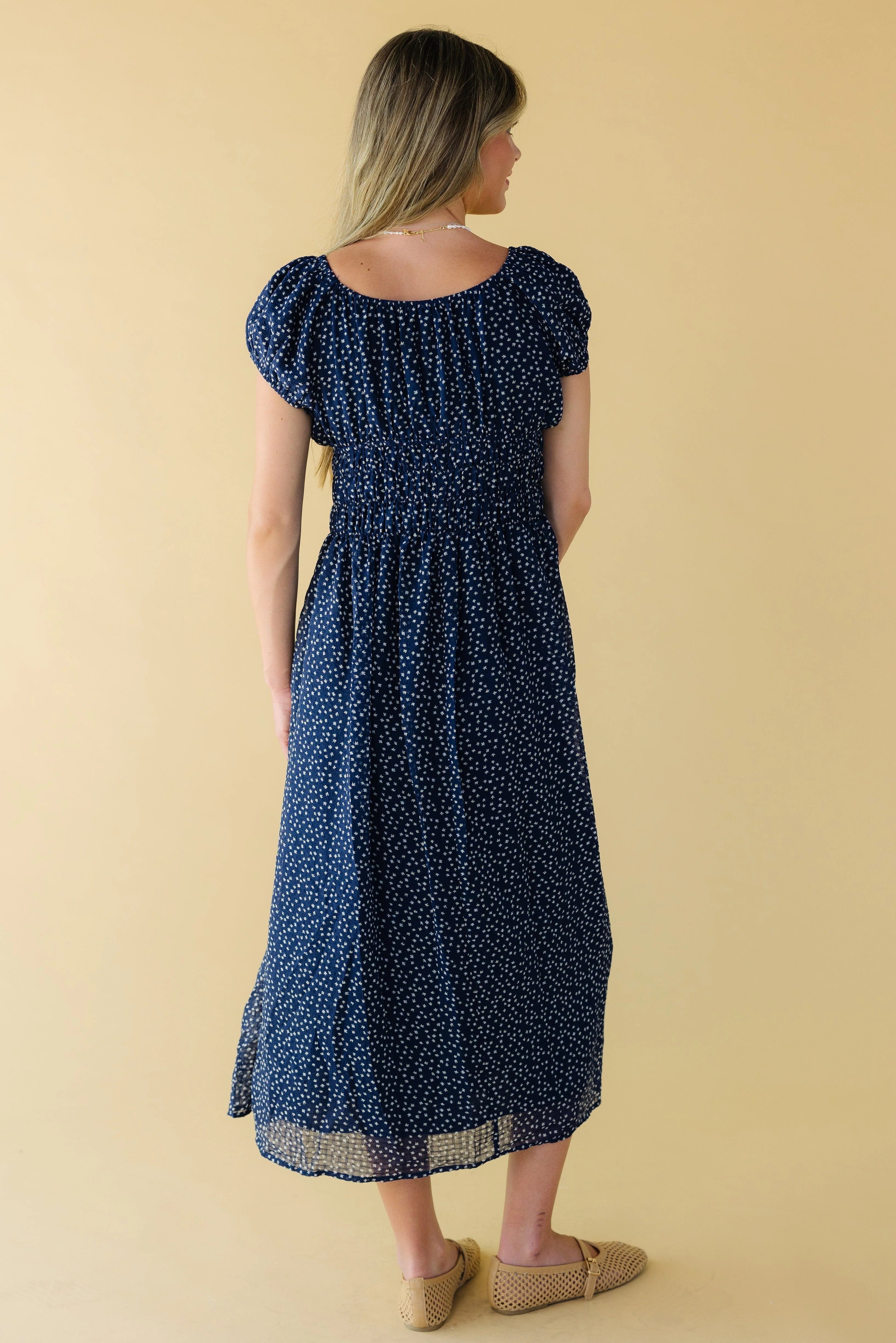 Starry Night Ditsy Chiffon Dress - Image 4