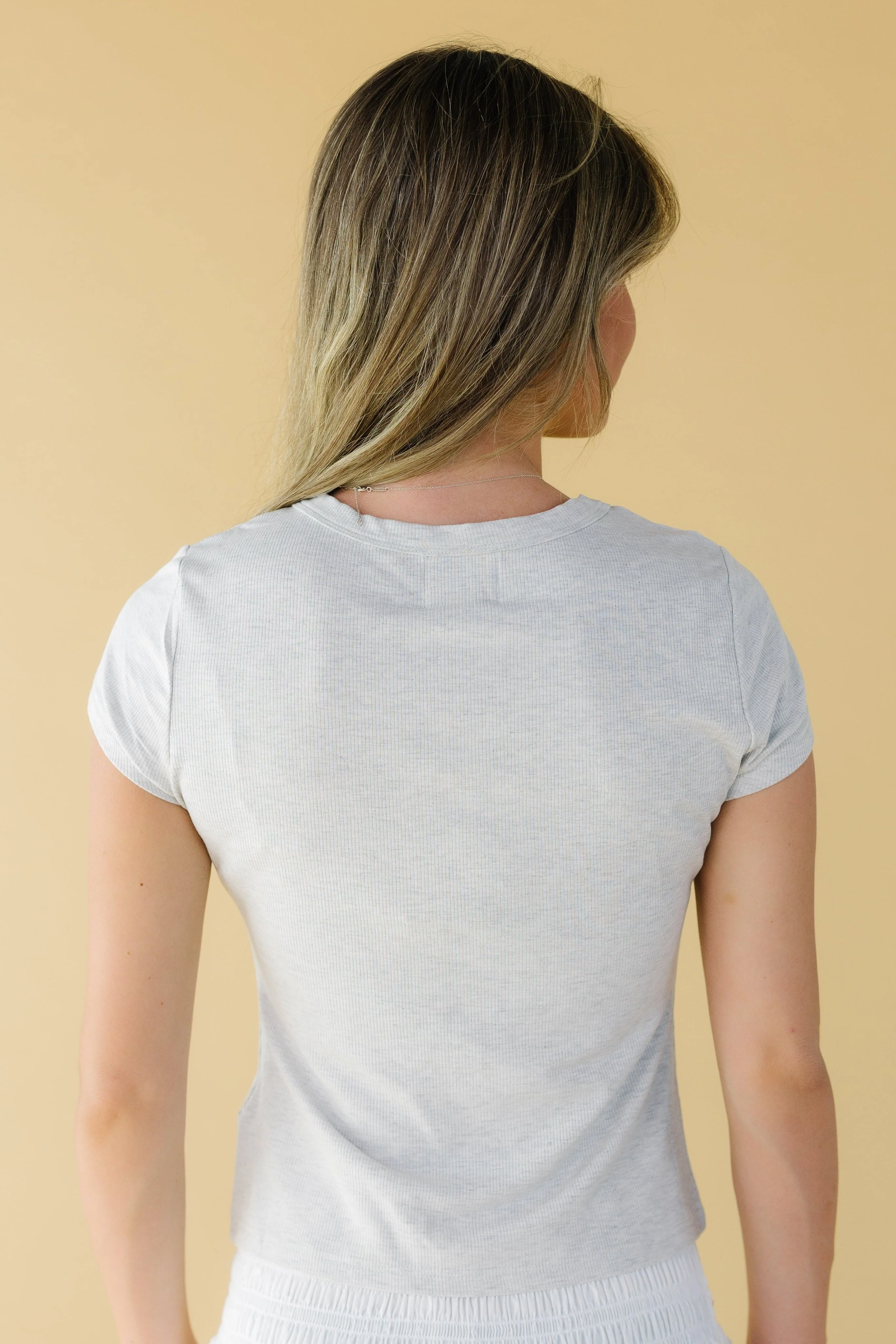The Hannah Button Ribbed Tee - Image 12