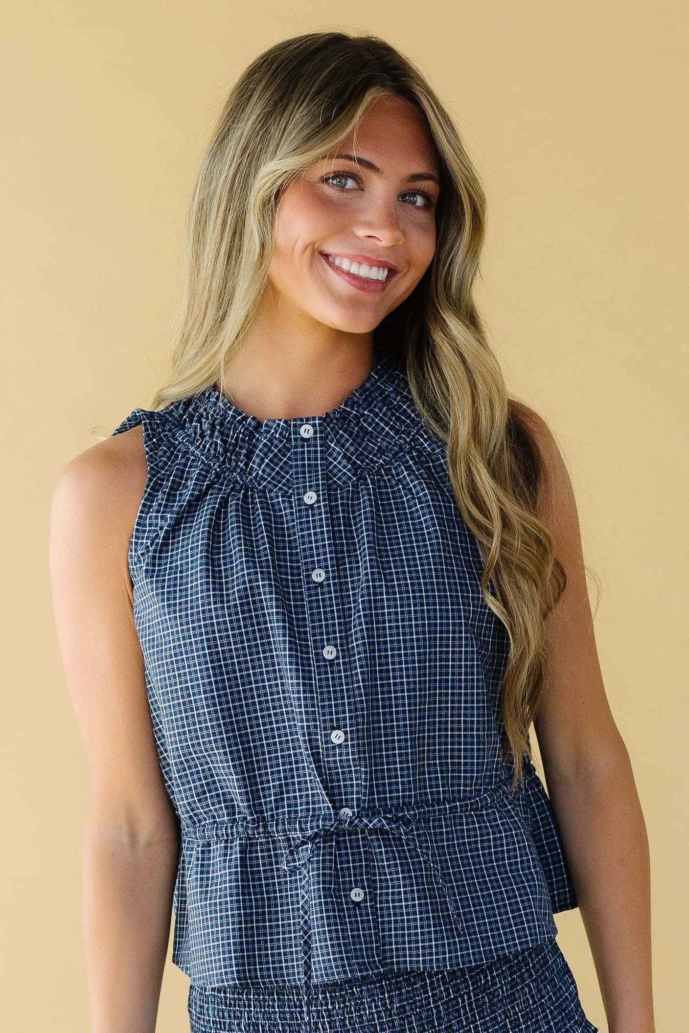 Zena Button Tank